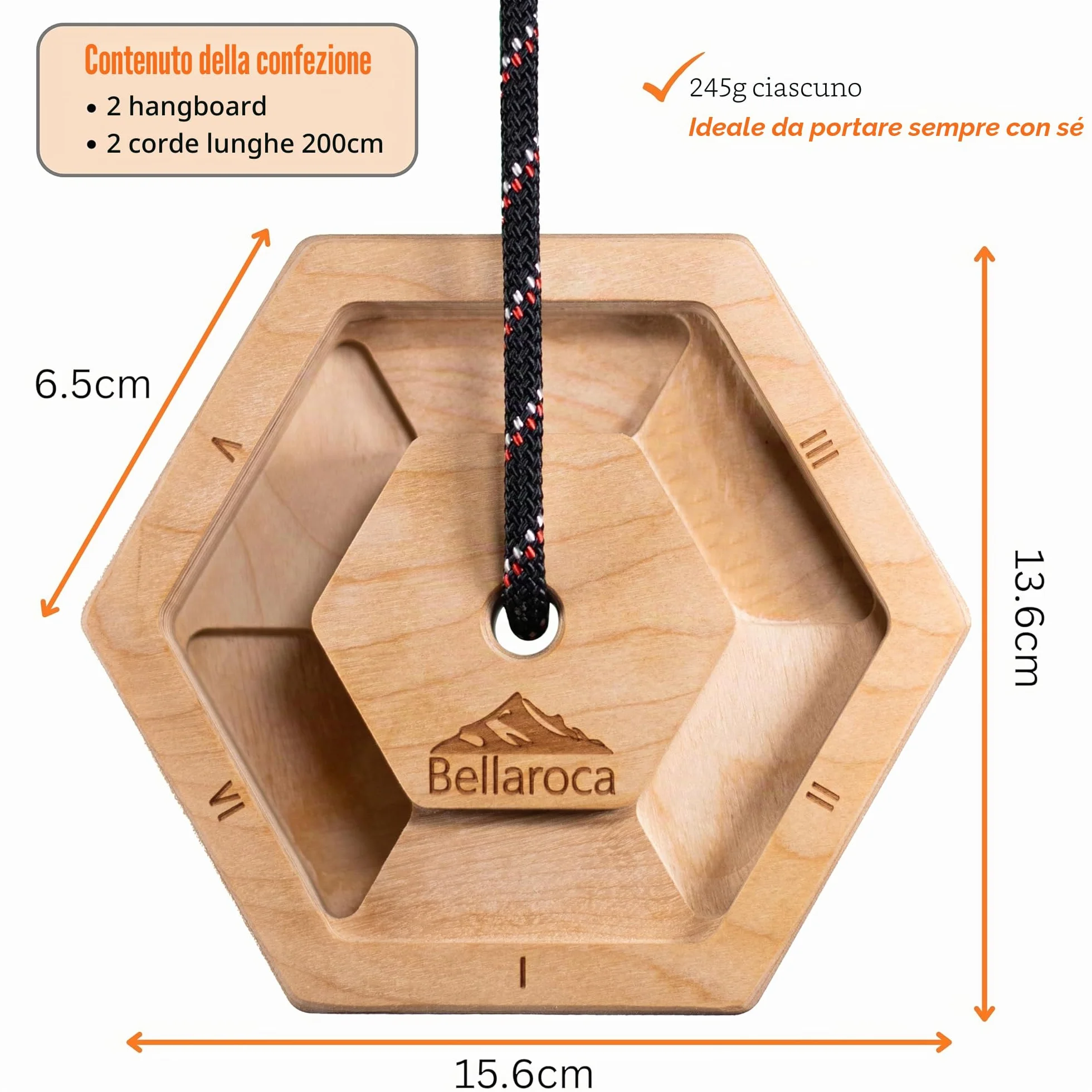 Bellaroca Hangboard Arrampicata Portatile
