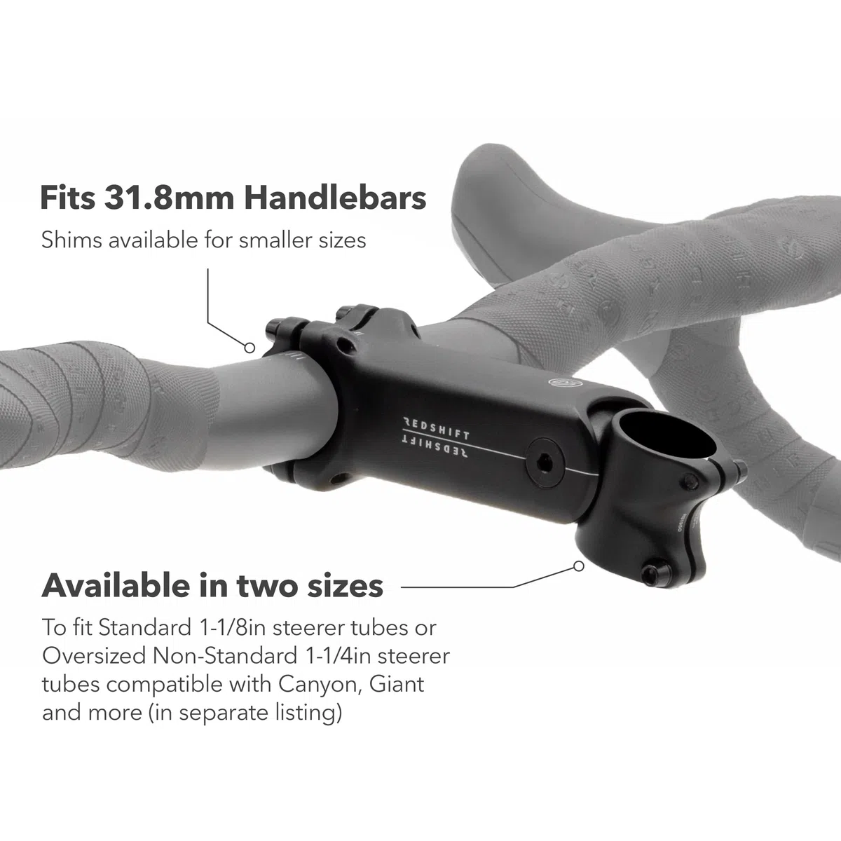 REDSHIFT ShockStop Suspension STEM for Bicycles, Shock-Absorbing Bike Handlebar STEM for Road, Gravel, Hybrid, And E-Bikes