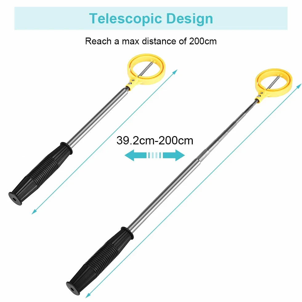 Yosoo Health Gear Raccoglitore di palline da golf, Pallina Da Retriever, Ball Retriever, Raccogli Palline, Pickup Telescopico per Palline Da, Acciaio inossidabile Golf Picker telescopico