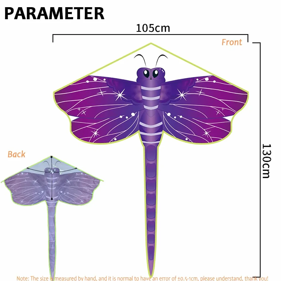 Aquilone per Bambini e Adulti, Aquilone Libellula, Aquiloni per i Bambini, Aquiloni Colorati, Aquilone Facile da Far Volare, Aquilone per Principianti, con Linea di Kite da 100M