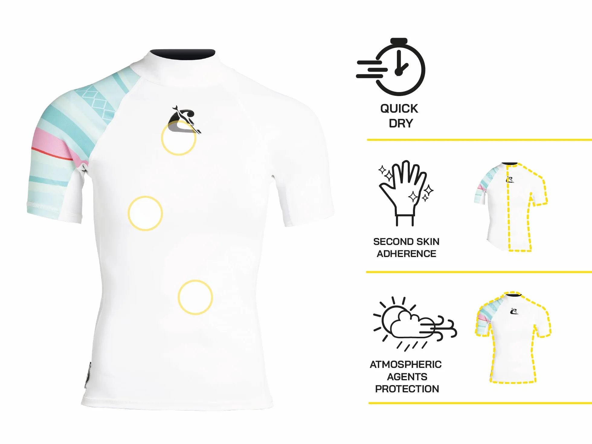 Cressi Shield Lady Rash Guard Short/SL - Rash Guard Manica Corta Protettiva per SUP e Sport Acquatici, Donna