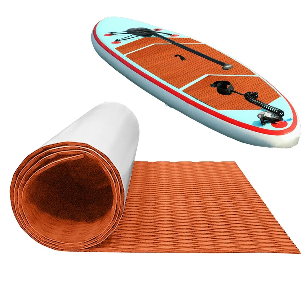 Su-p Traction Pad Deck Grip Matte, Surfboard Mat Grip Surfboard Yatch Deck Pad, antiscivolo autoadesivo per pavimenti, trimmbar Eva, per su-p, surf, skimboard standup e altro, 120 x 30 cm