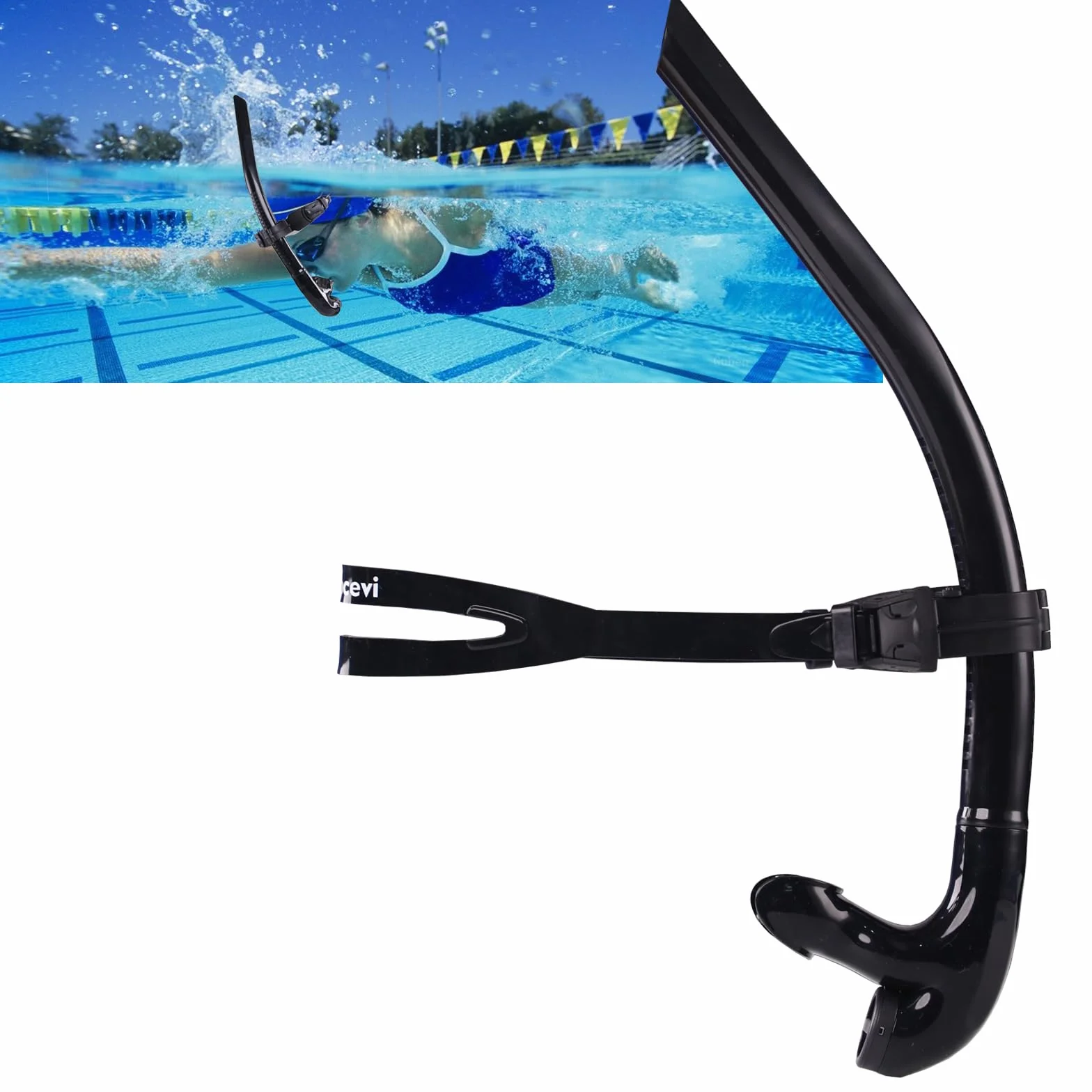 Frontale Boccaglio Nuoto Snorkel Montaggio Centrale Valvola Spurgo Attrezzatura Nuotatori Adulto