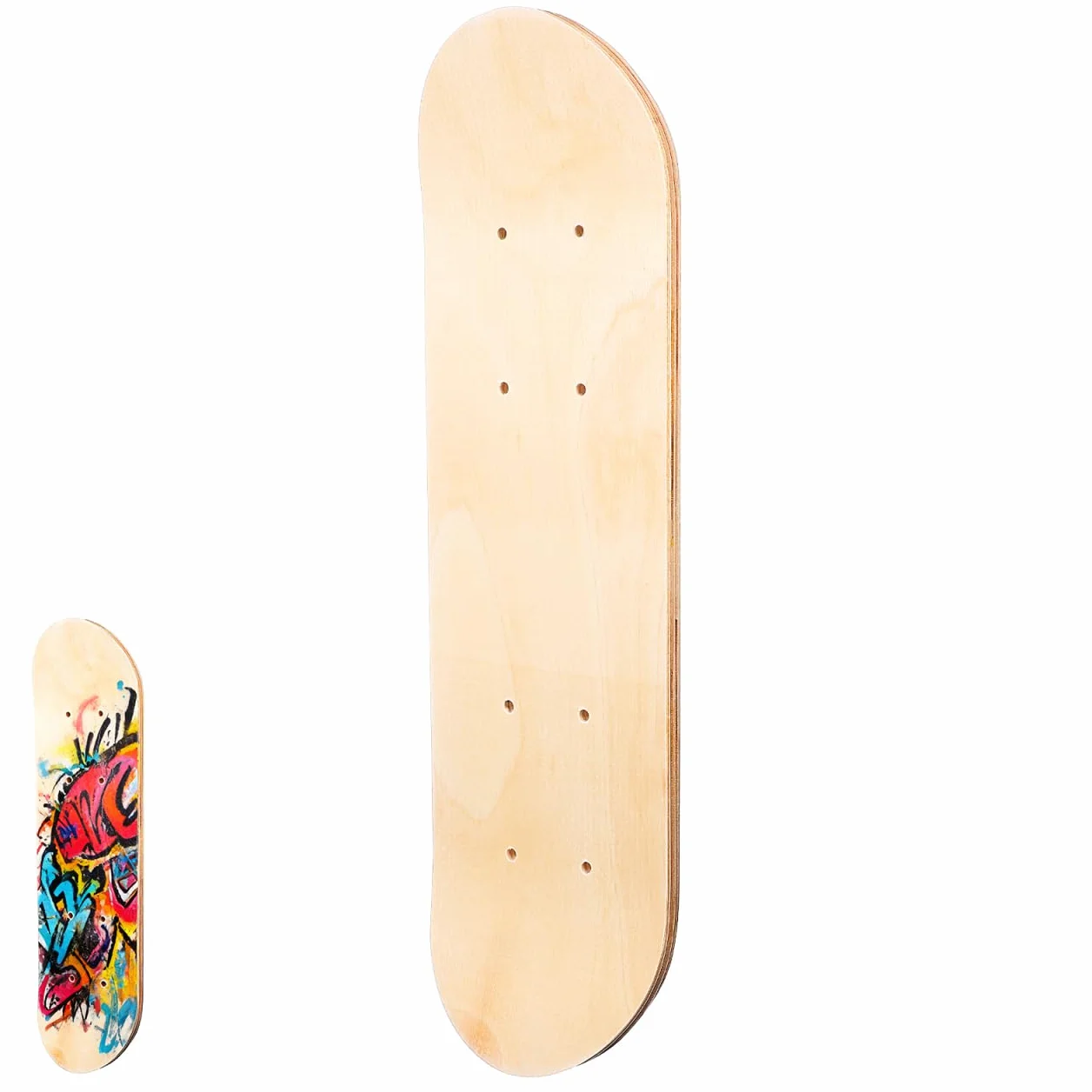Tavola da skateboard per dipingere Deck da skateboard fai da te per bambini, superficie liscia per graffiti e mestieri, resistente e durevole