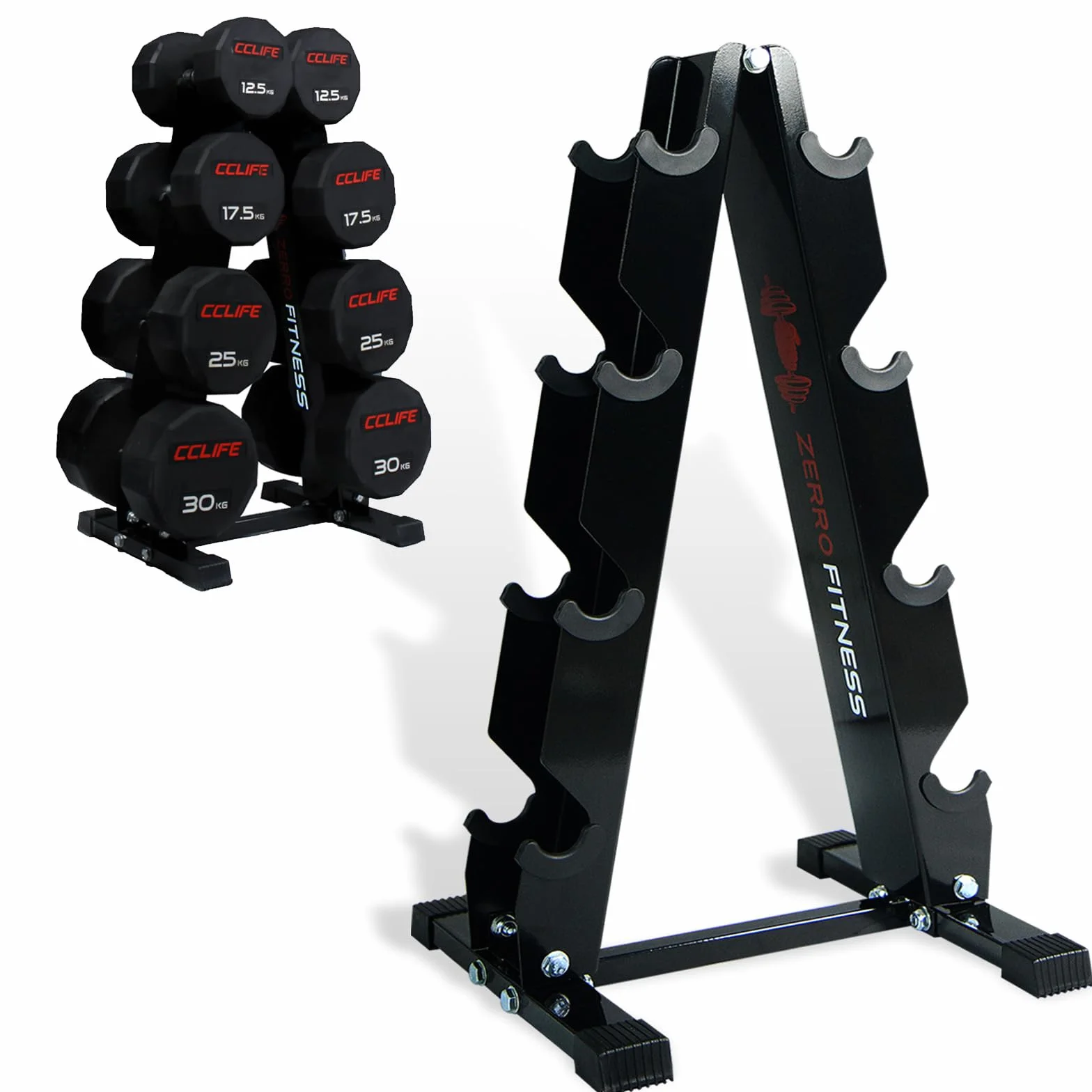 CCLIFE ZERRO Rastrelliera Manubri Porta pesi manubri Supporto per manubri per Palestra Casa(capacità di Peso 300 kg,No Manubri)