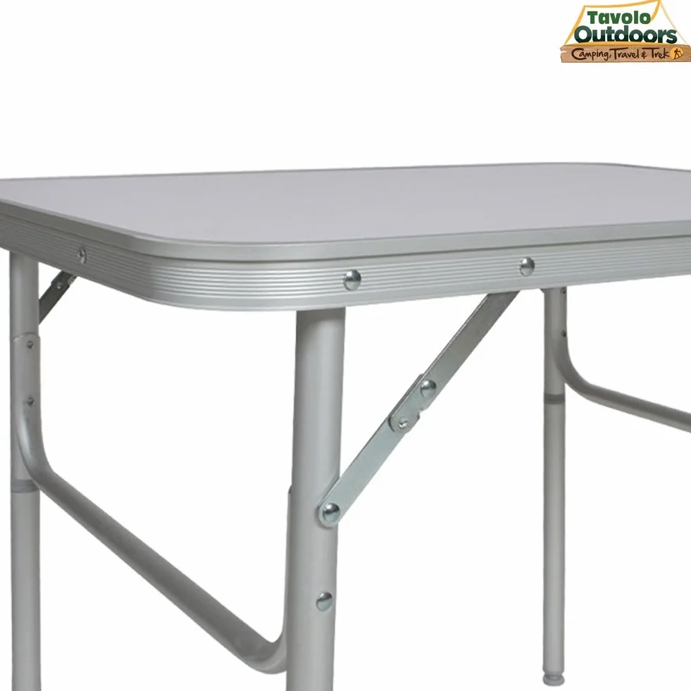 BAKAJI Tavolo Campeggio Pieghevole Alluminio 60x45x50 cm