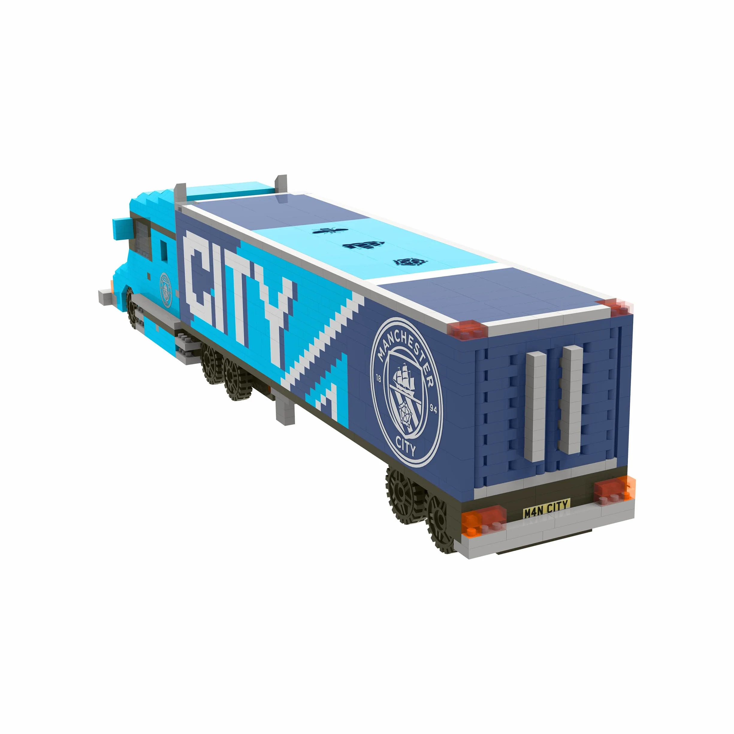 FOCO Prodotto con licenza ufficiale Manchester City FC BRXLZ camion 3D Bricks giocattolo da costruzione