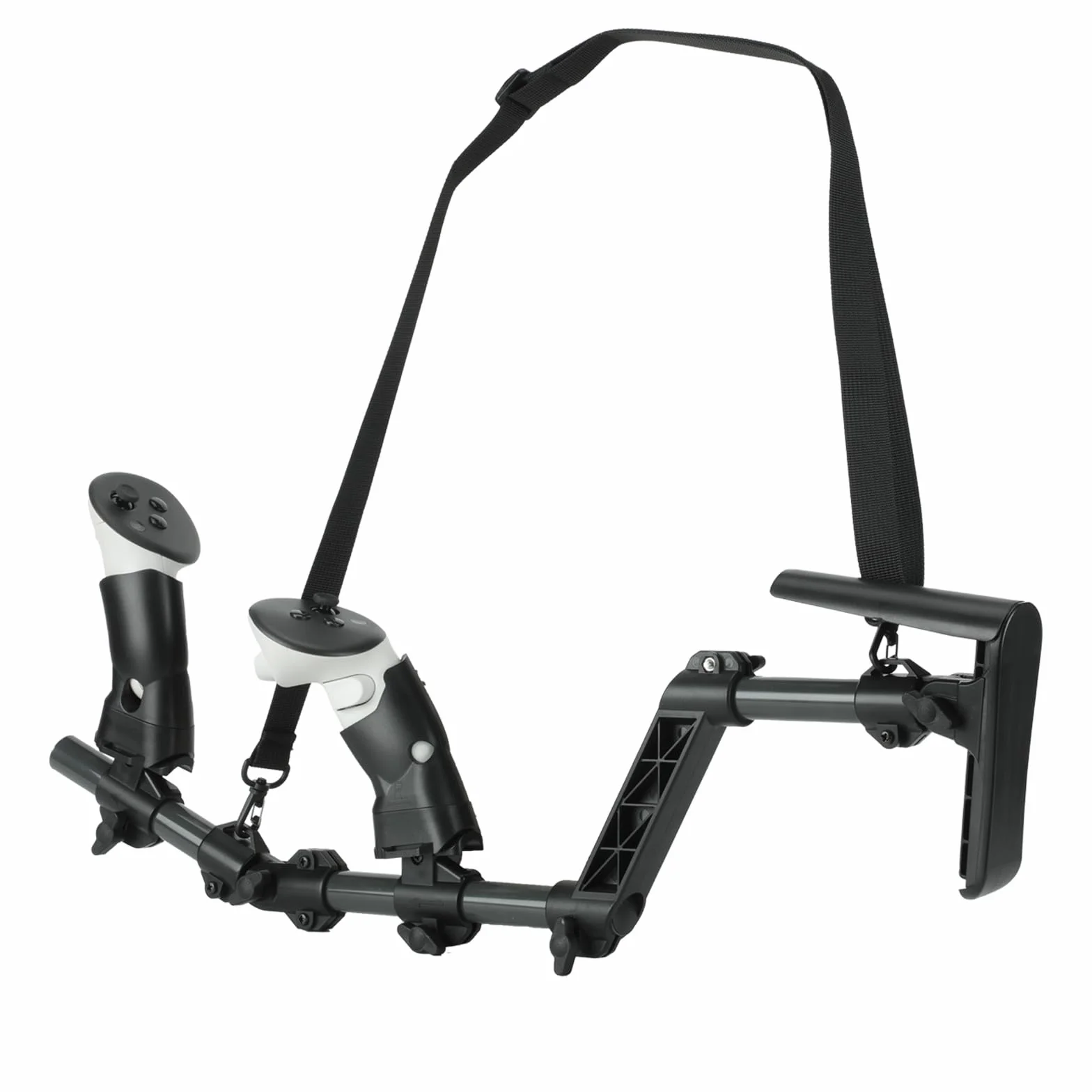 VR Gunstock per MetaQuest 3, pistola compatibile con impugnatura VR MetaQuest 3 per migliorare la stabilità e il controllo, adattatore magnetico (nero)