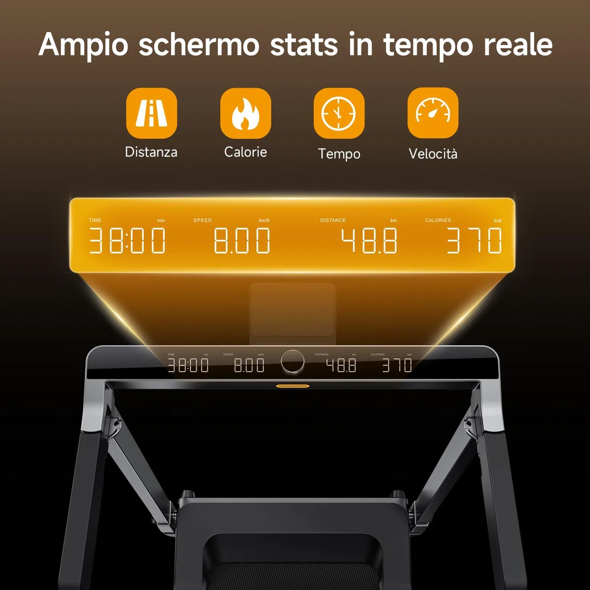 WalkingPad Tapis Roulant G1 Treadmill per Casa, Doppio Pieghevole, 1-12 km/h, App e Display LED HD, Tapis Roulant Elettrico Pieghevole Nessun Montaggio Richiesto