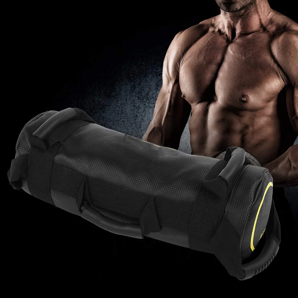 Allenamento pesi Sand Sand Power Bag Fitness Force High Intensity Force Training For Home Gym Esercizio Esercizio PU Pelle 10kg 20kg 30kg Opzionale