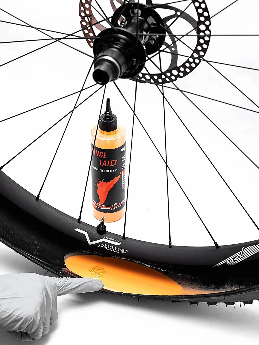 PMP Orange Latex Sigillante Antiforatura per Coperture Tubeless MTB e Strada