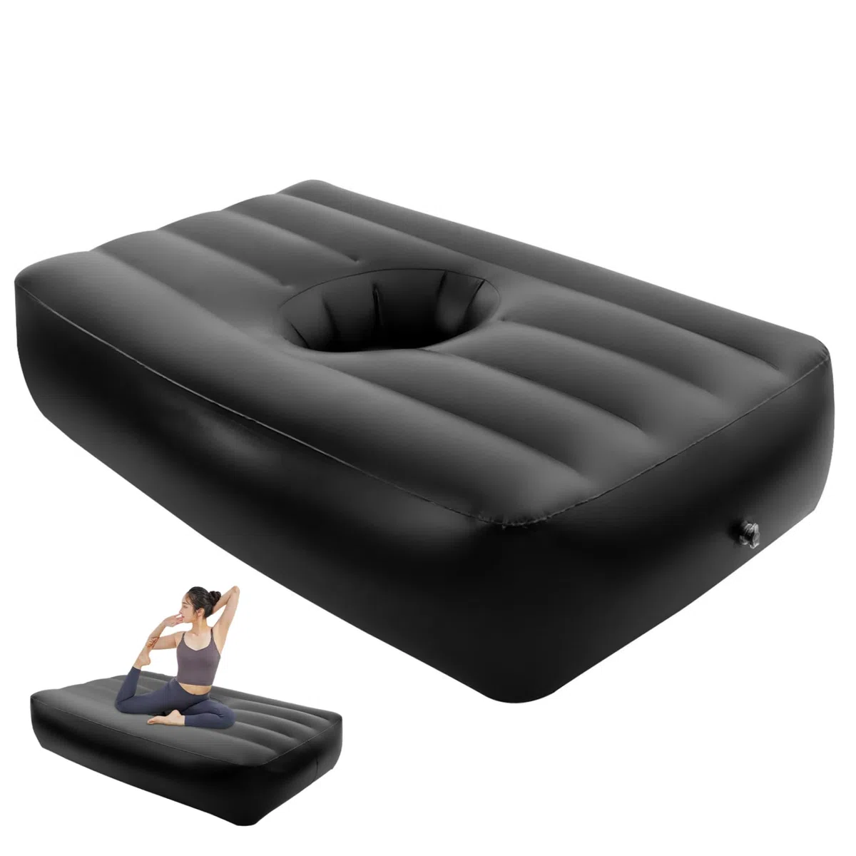 BBL Bed, 77x44x17 Pollici di ergonomia gonfia Sedia BBL con Foro per Sedere, Comfort per Interno, all'aperto