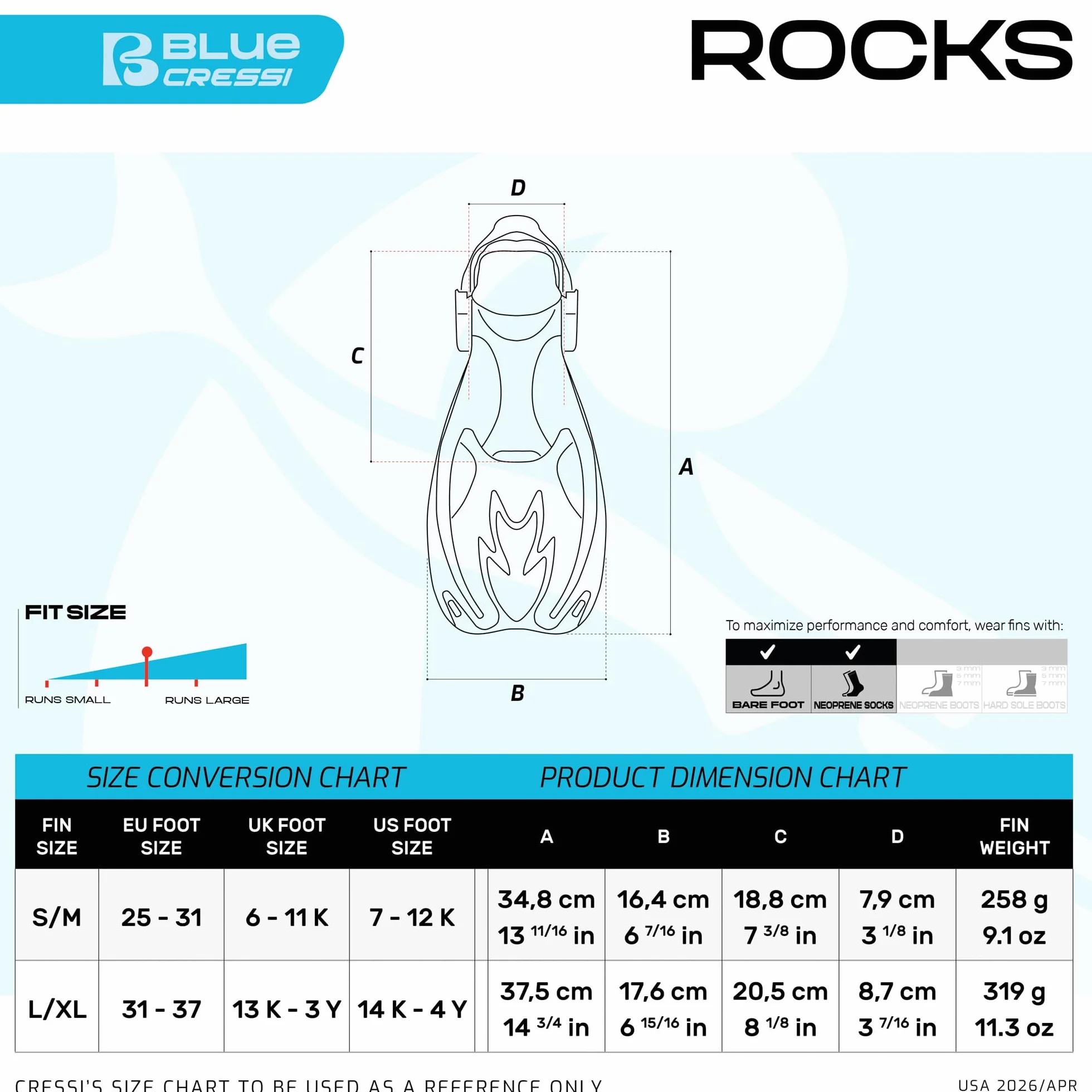 Cressi Rocks PRO Dry Set Pinne Maschera Boccaglio Bambini