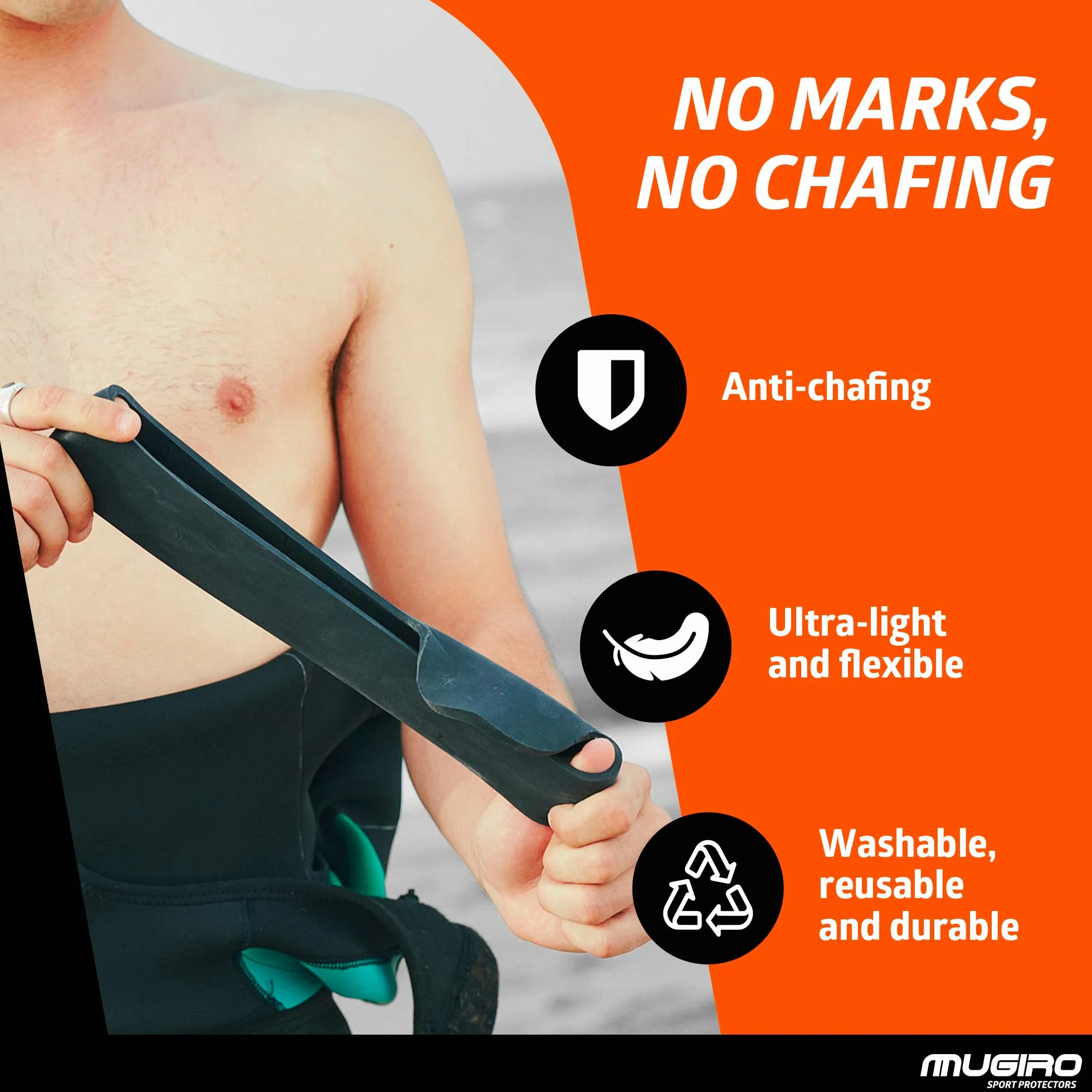 Protezione Collo per Muta in Neoprene Arancione – Previene Irritazioni in Nuoto, Surf e Immersioni