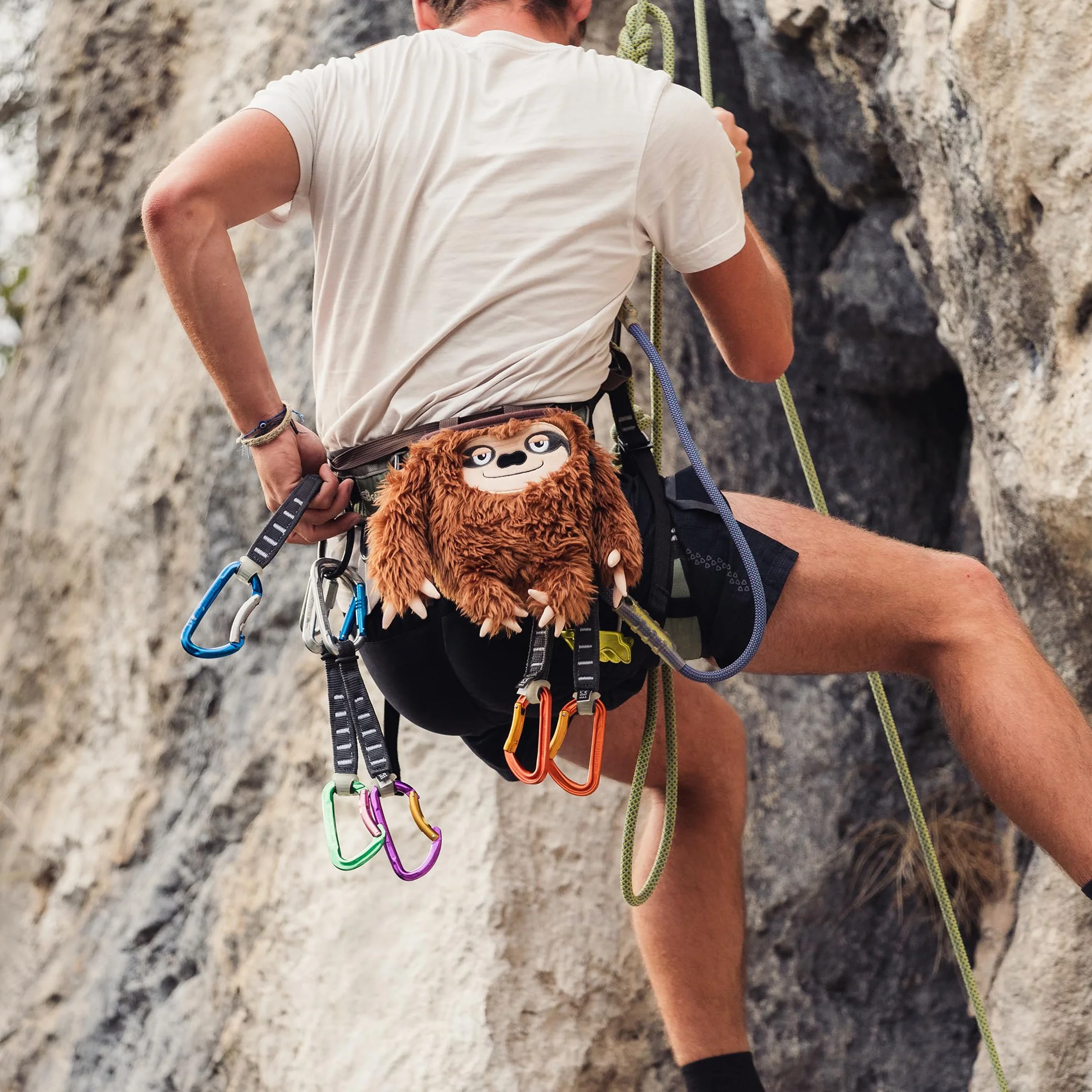 YY Vertical Borsa per gesso da arrampicata con bradipo per adulti e bambini bouldering