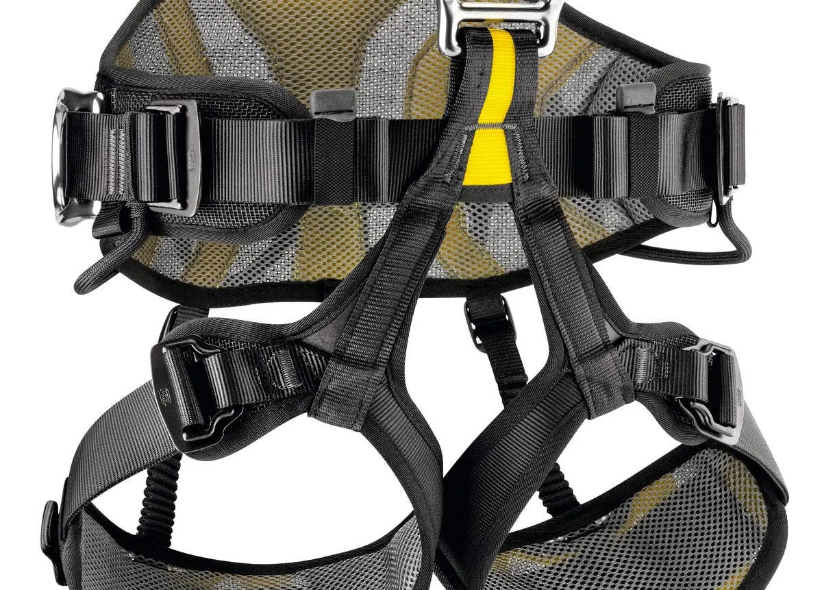 PETZL AVAO SIT FAST 1 - Tracolla per arrampicata, colore: Nero/Giallo