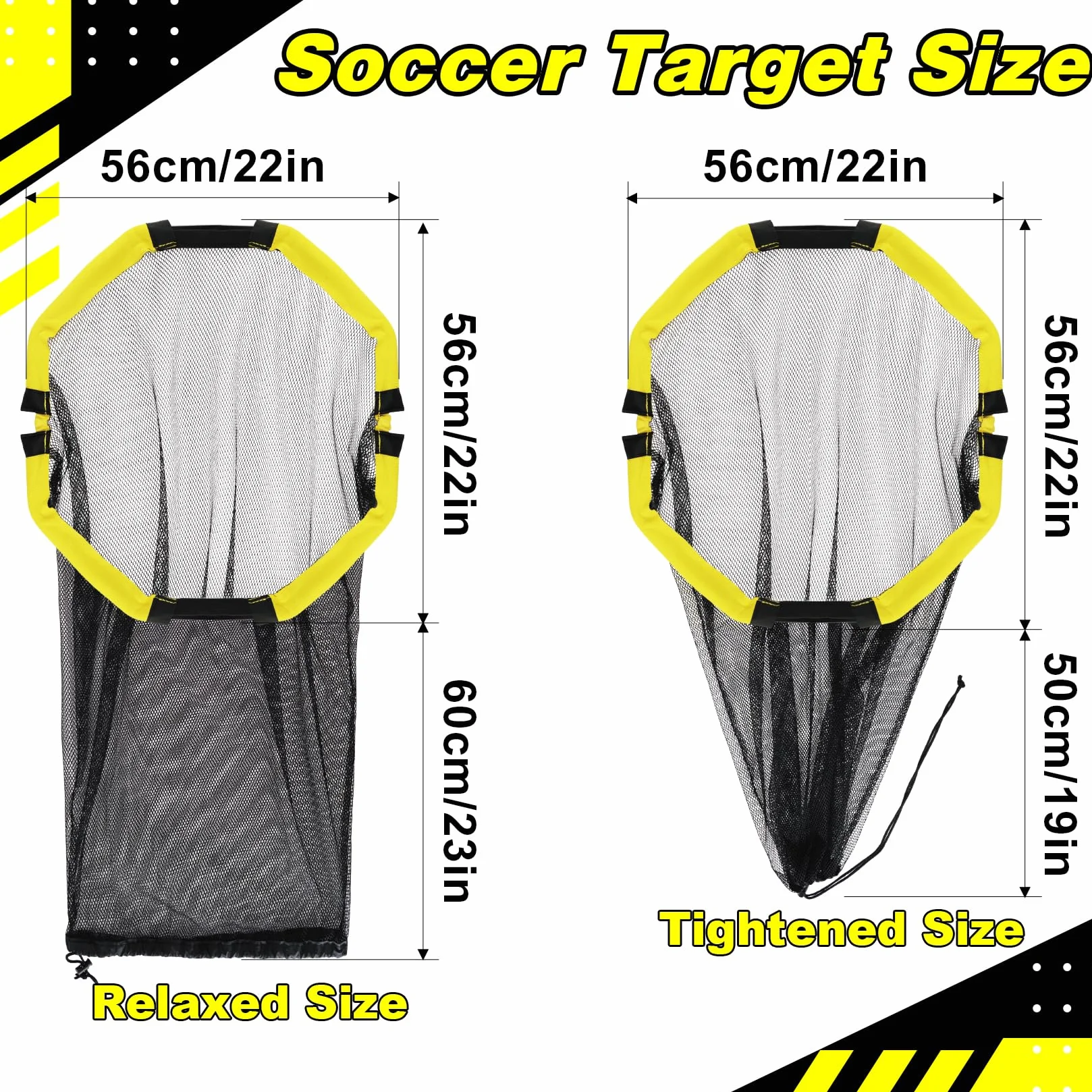 Happy Jump 3-in-1 Rete Bersaglio per Calcio, Attrezzatura da Allenamento con Tubi in Metallo