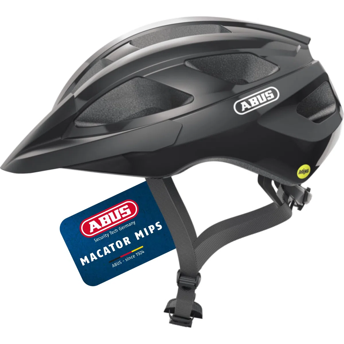 ABUS Macator MIPS Casco da ciclismo - Casco da bicicletta per principianti con visiera - adatto per chi porta i capelli raccolti in una treccia - per donna e uomo