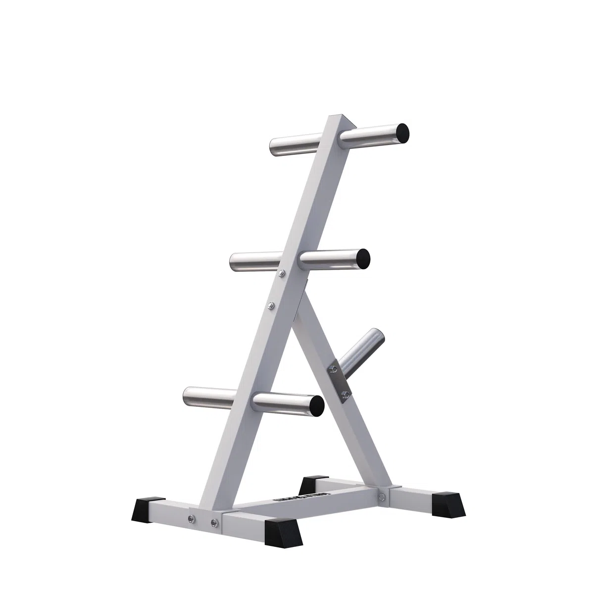 Gorilla Sports® Porta Pesi - 7 Aste, per Dischi da 50 mm, Carico Massimo 350 kg, in Acciaio, Nero o Bianco - Rastrelliera, Supporto per Piastre Pesi, Espositore, Rack, Albero, da Fitness, Palestra