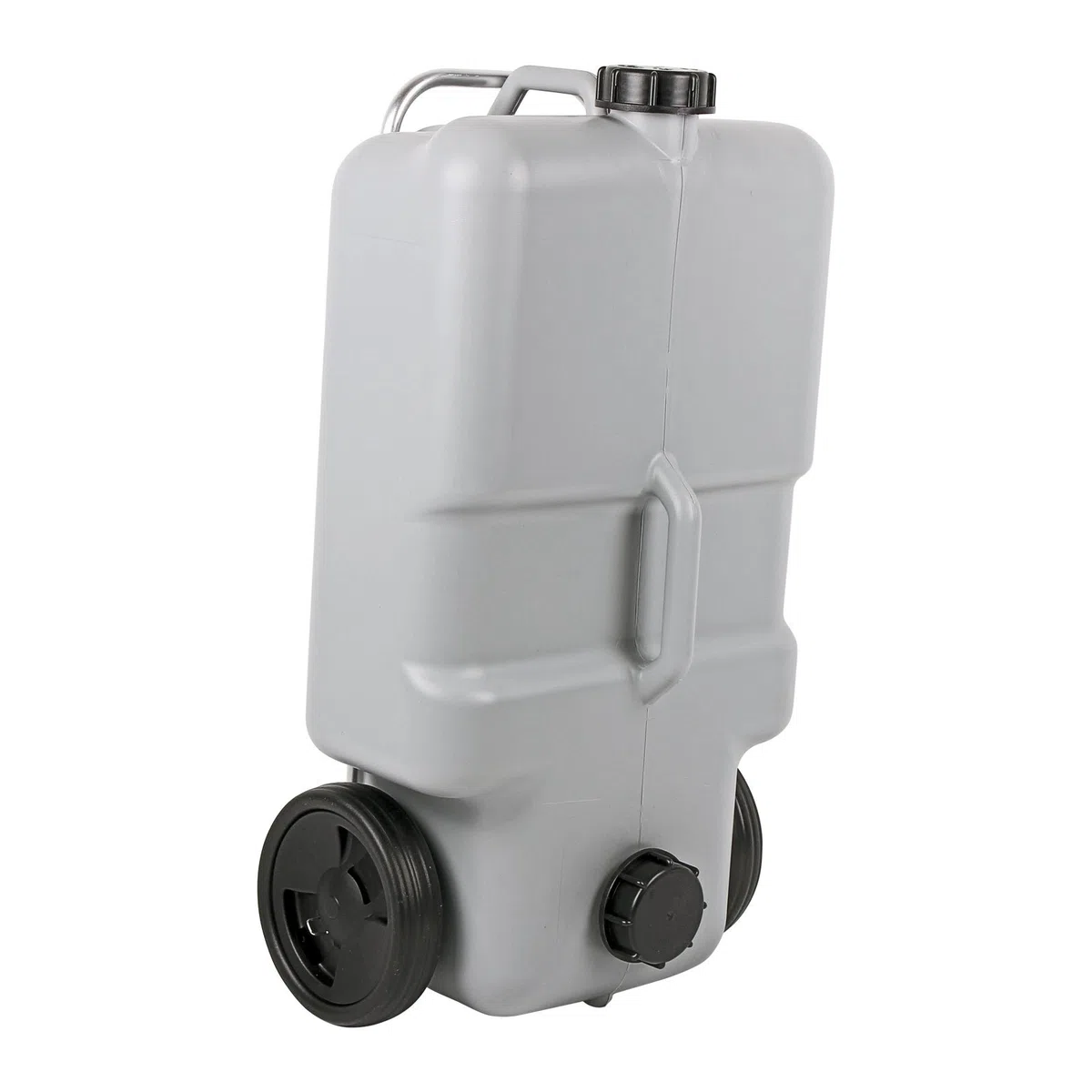 Serbatoio acque reflue da 25 litri con ruote, maniglia estraibile, colore grigio, ideale per roulotte
