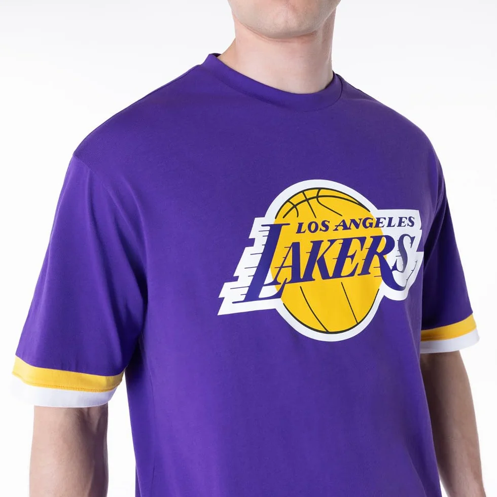 New Era NBA Panel Oversized Maglietta Los Angeles Lakers Viola