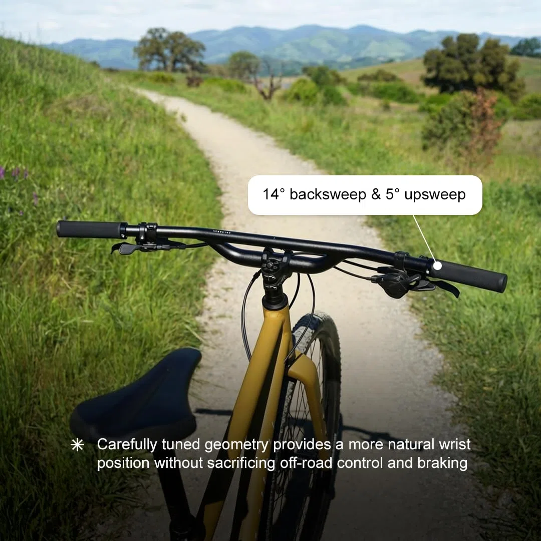 REDSHIFT Top Shelf Flat Handlebar with 70mm of Rise, up to 800mm Width for MTB, Commuter, Hybrid, and E-Bikes, Aluminum Flat Bar