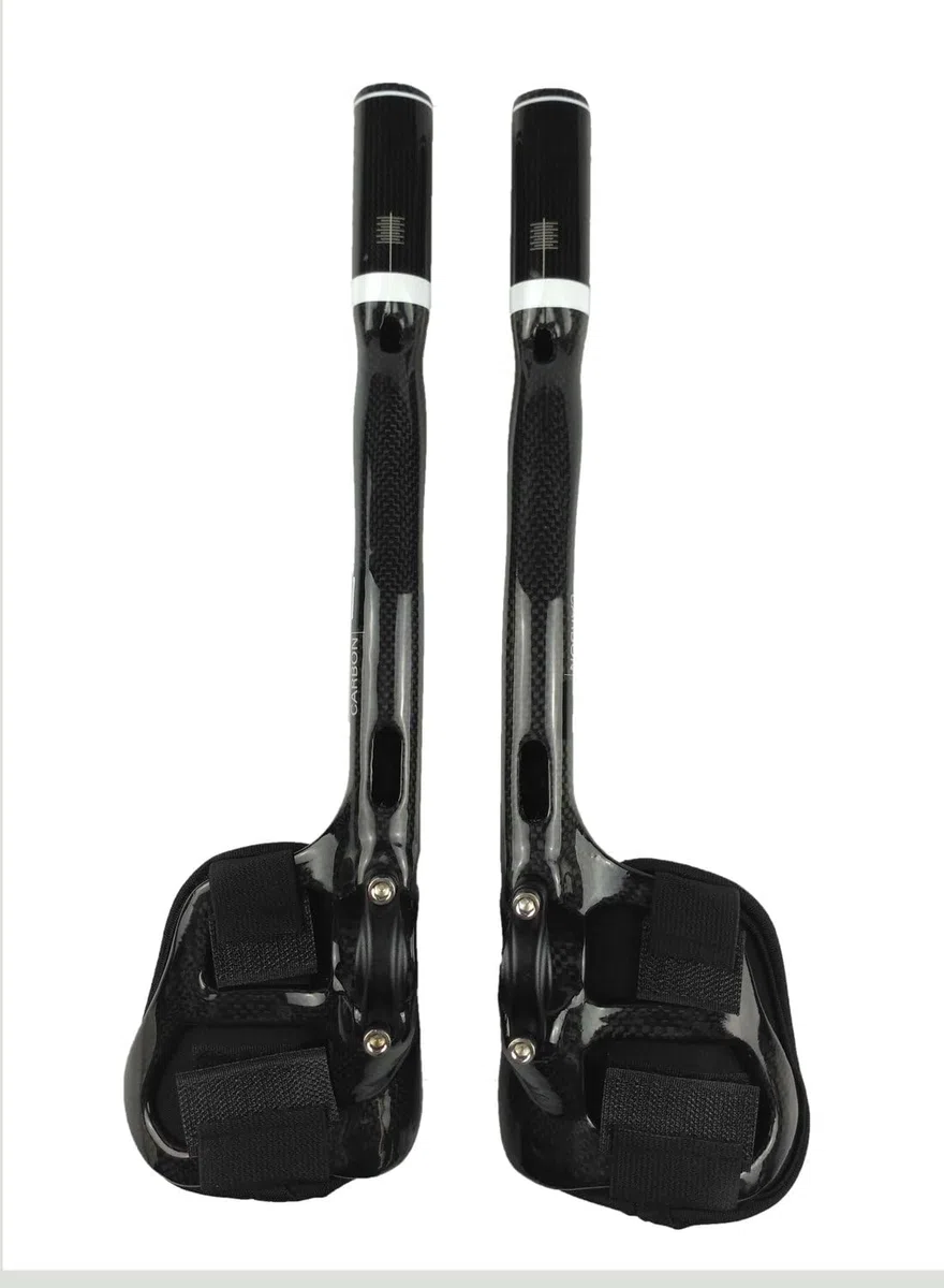 PLATT Manubrio per bicicletta 31,8, manubrio in carbonio da corsa/triathlon, manubrio aerobar, 3K, lucido
