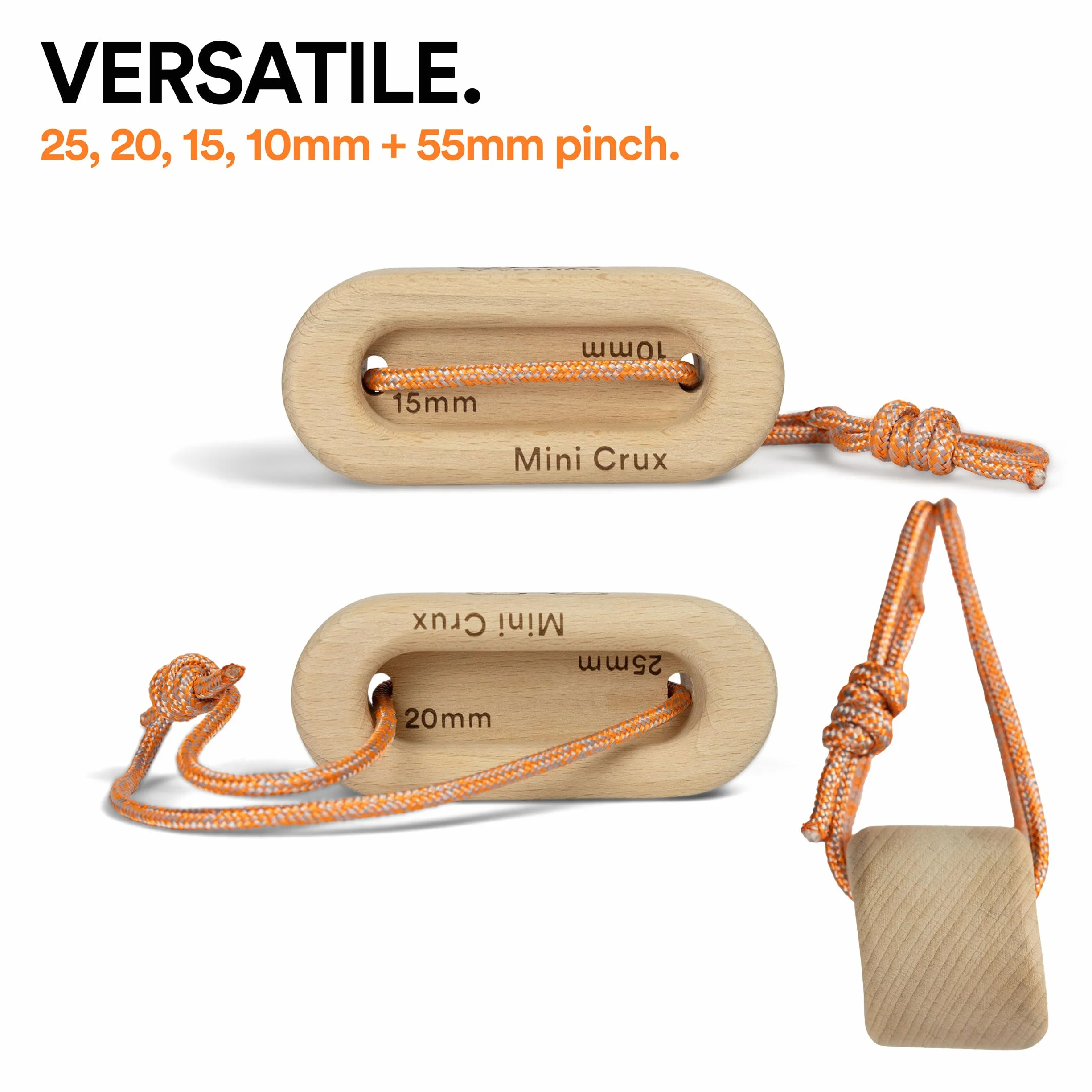 Mini Crux Multipresa in Legno Hangboard Leggero Portatile per Arrampicata