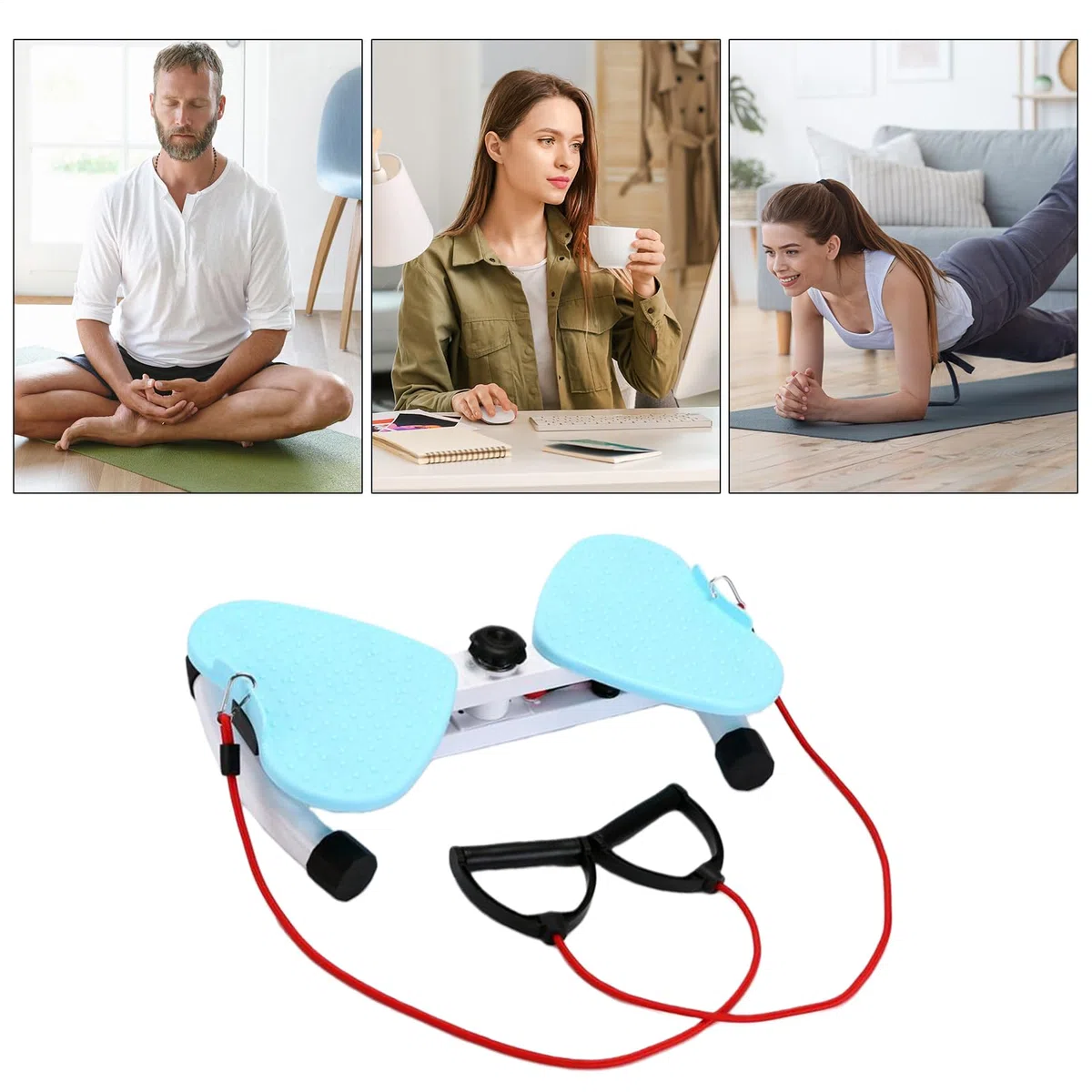 Macchina per la torsione della vita, disco rotante antiscivolo, strumento per il fitness senza rumore, piattaforma per esercizi di torsione liscia per addominali, allenamento in palestra, attrezzatura