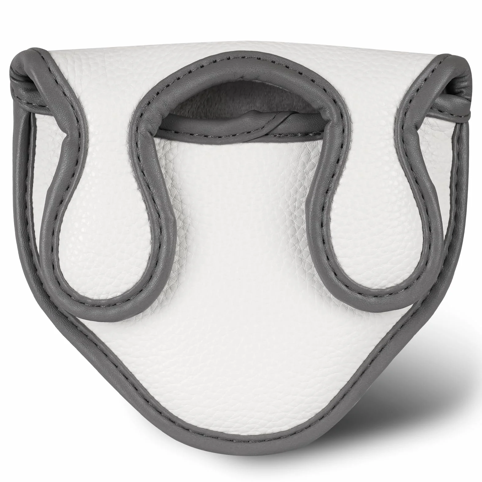 Big Teeth Golf Mallet Putter Headcover Magnetic PU Leather for Odyssey 2-Ball Series