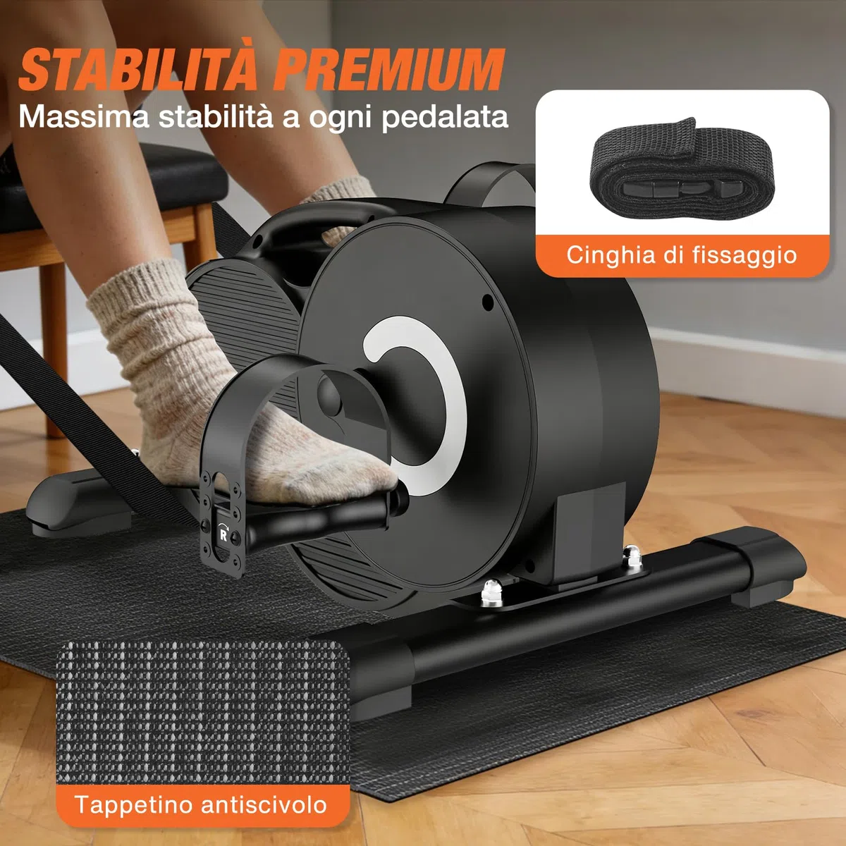 DH FitLife 2026 Pedaliera Magnetica 16 Livelli per Casa, Mini Cyclette da Scrivania con Display, Silenziosa e Antiscivolo, Allenamento Gambe a Basso Impatto, Anziani e Riabilitazione, Fino a 220 kg