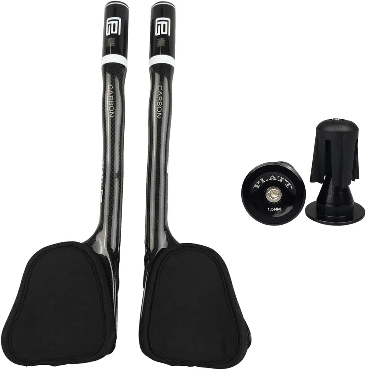 PLATT Manubrio per bicicletta 31,8, manubrio in carbonio da corsa/triathlon, manubrio aerobar, 3K, lucido