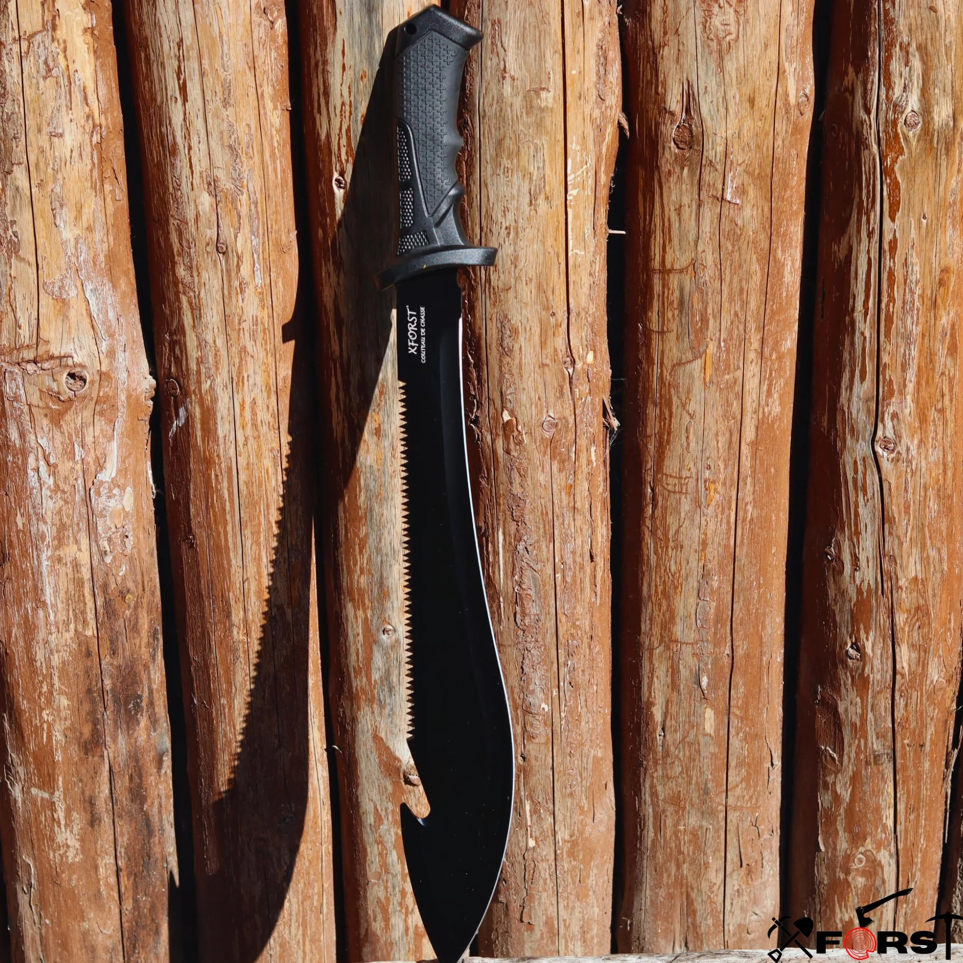 Xforst Coltello da caccia da esterno manico TPE fodero Oxford