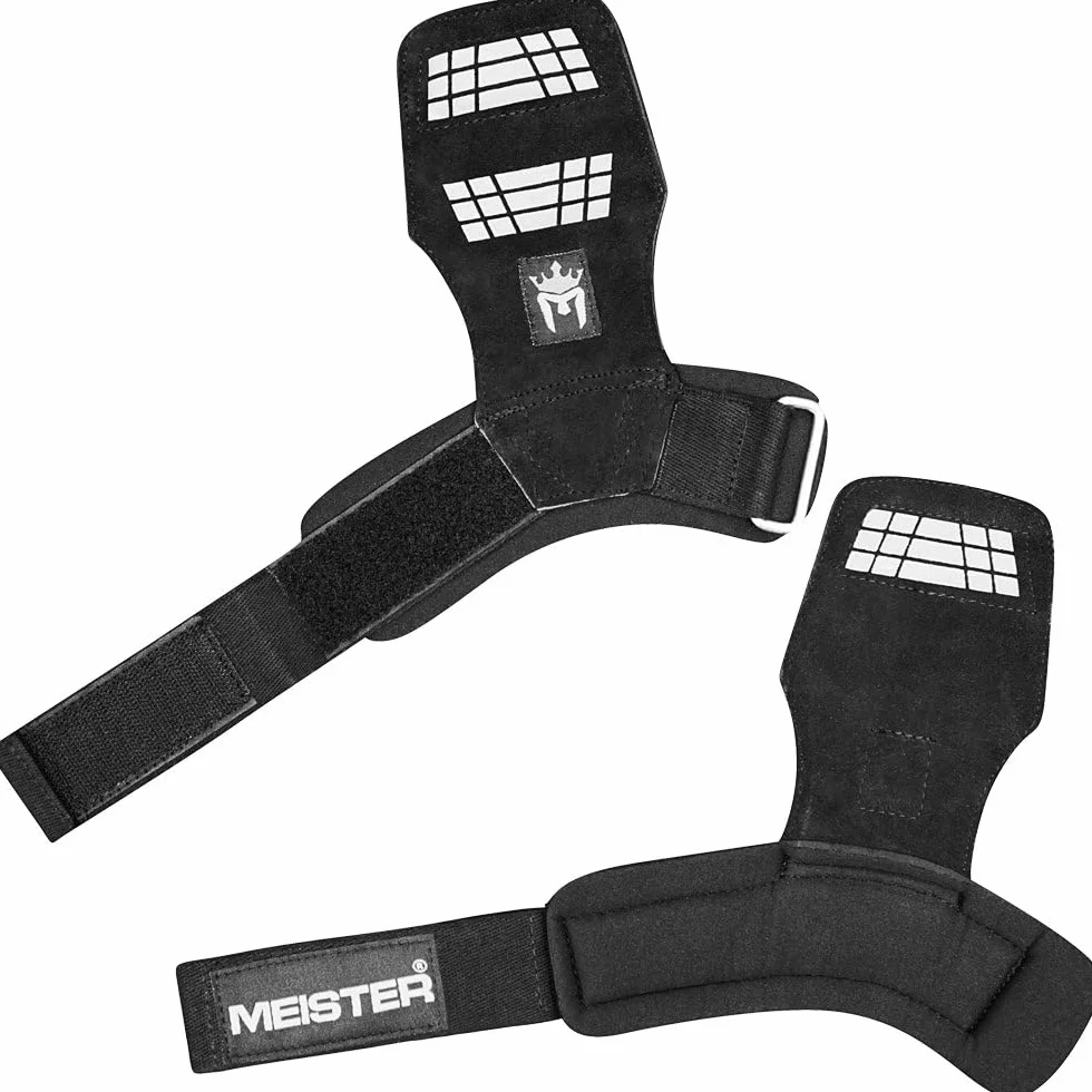 Meister Elite guanti sollevamento pesi pelle imbottitura gel 1 paio