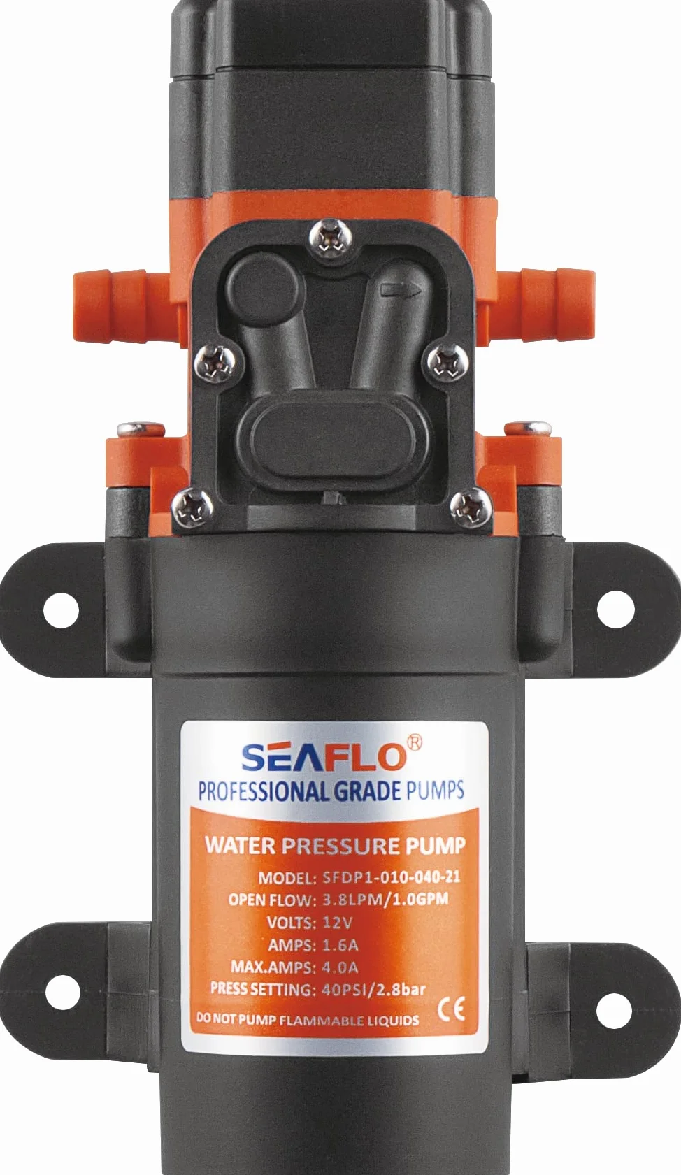 LIGHTEU®, Seaflo DC 12V 4,3LPM 2,4 bar 21S Pompa a membrana autoadescante per acqua su richiesta per camper, yacht, giardino, camper