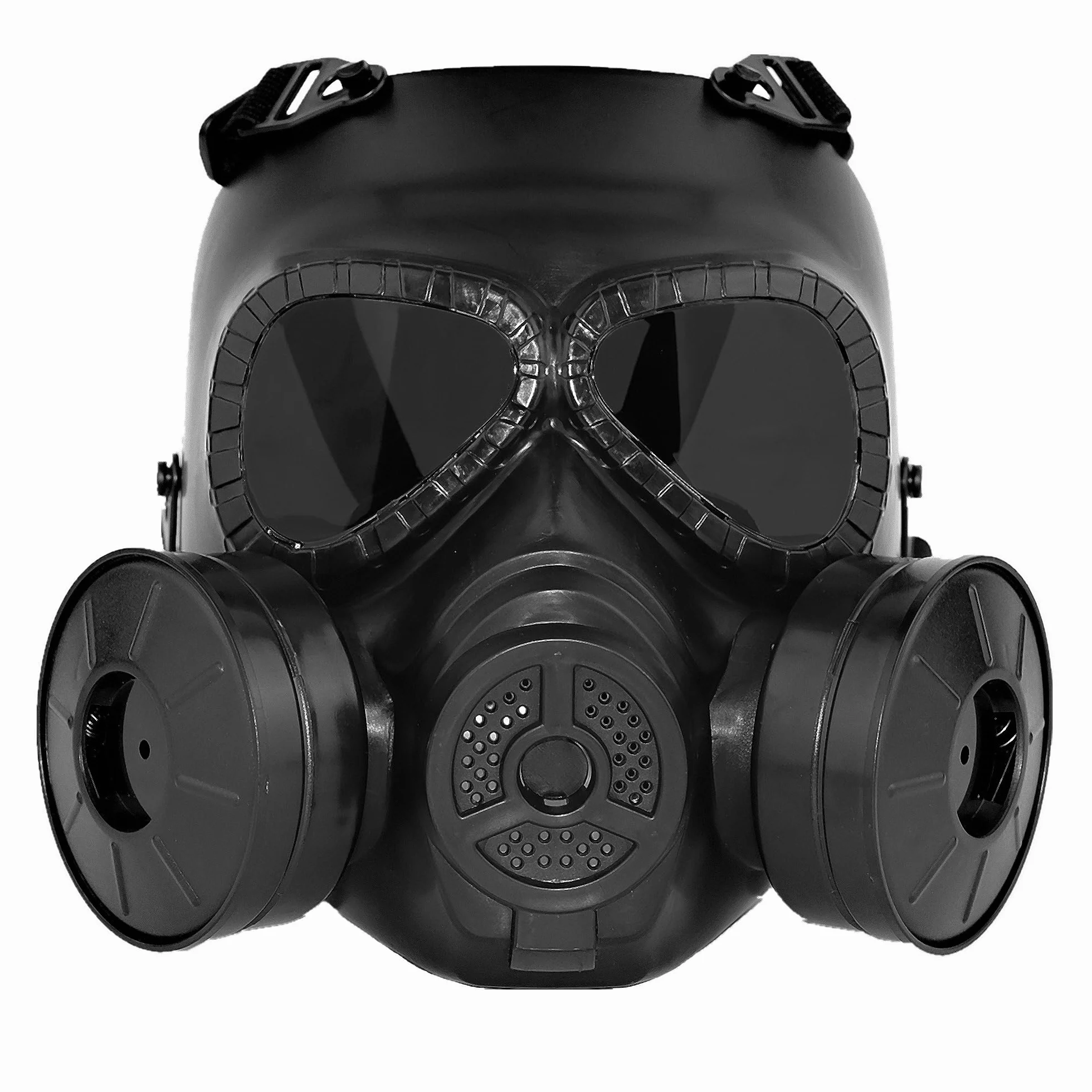 Maschera Softair Tattico Anti Fog con Doppio Turbo Giochi CS Protection Gear