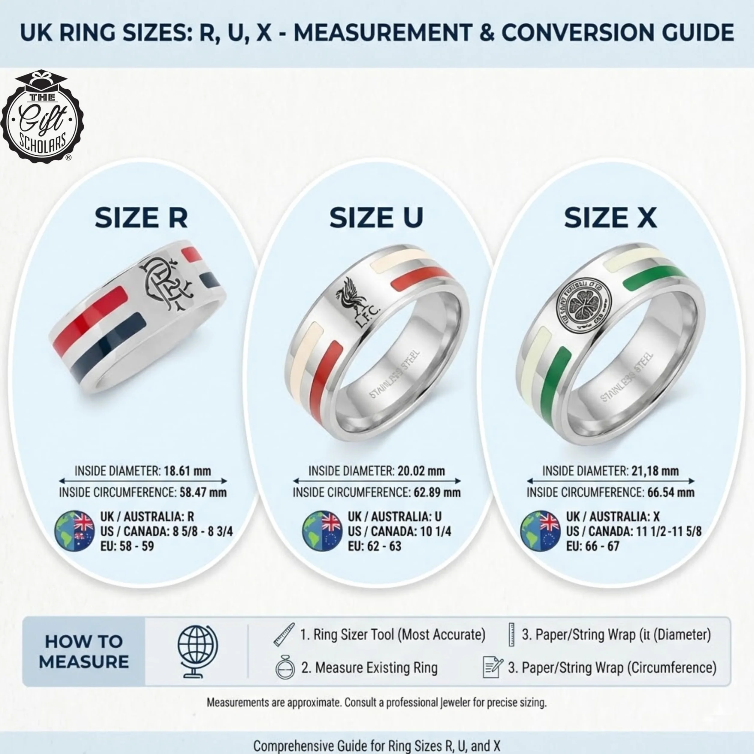 Official Licensed Stainless Steel Crest Band Ring - Mens/Unisex Football Fan Gift