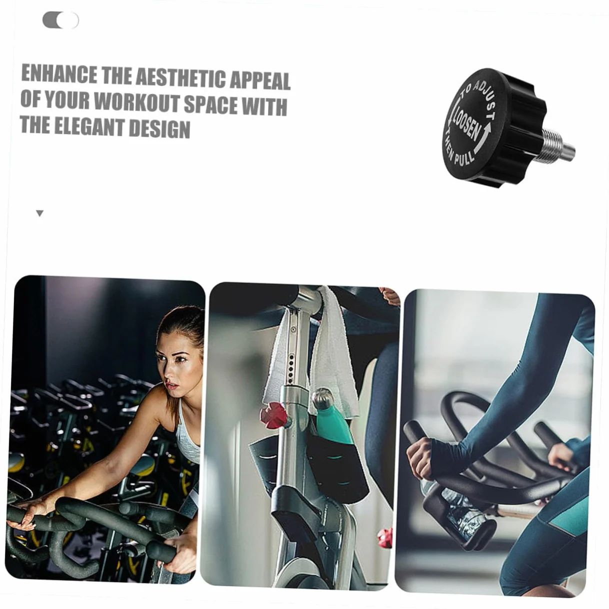 Supvox Pulsante di trazione regolabile in altezza per cyclette ricambio fitness