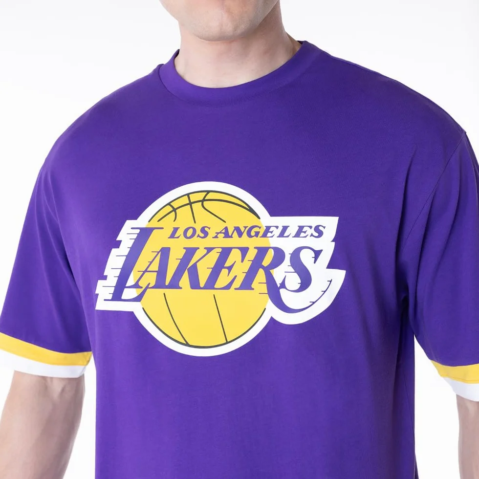 New Era NBA Panel Oversized Maglietta Los Angeles Lakers Viola