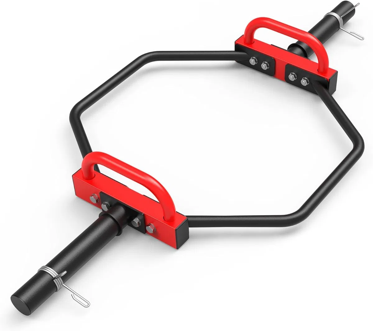 JX FITNESS Barra olimpica da 5 cm, barra esagonale per squat, da 124 cm, per squat, flessioni, esercizi di spalla, passeggiate agricole, capacità di 180 kg, per allenamento a casa e palestra