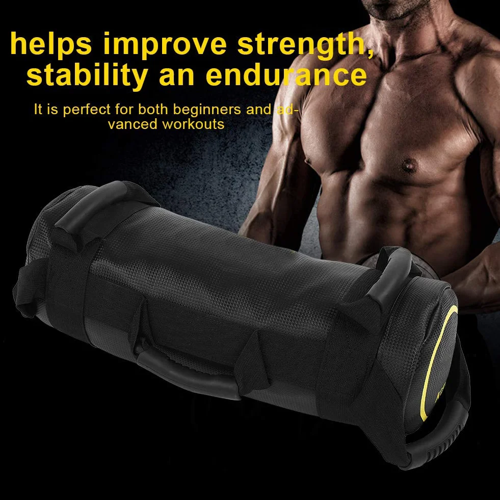 Allenamento pesi Sand Sand Power Bag Fitness Force High Intensity Force Training For Home Gym Esercizio Esercizio PU Pelle 10kg 20kg 30kg Opzionale
