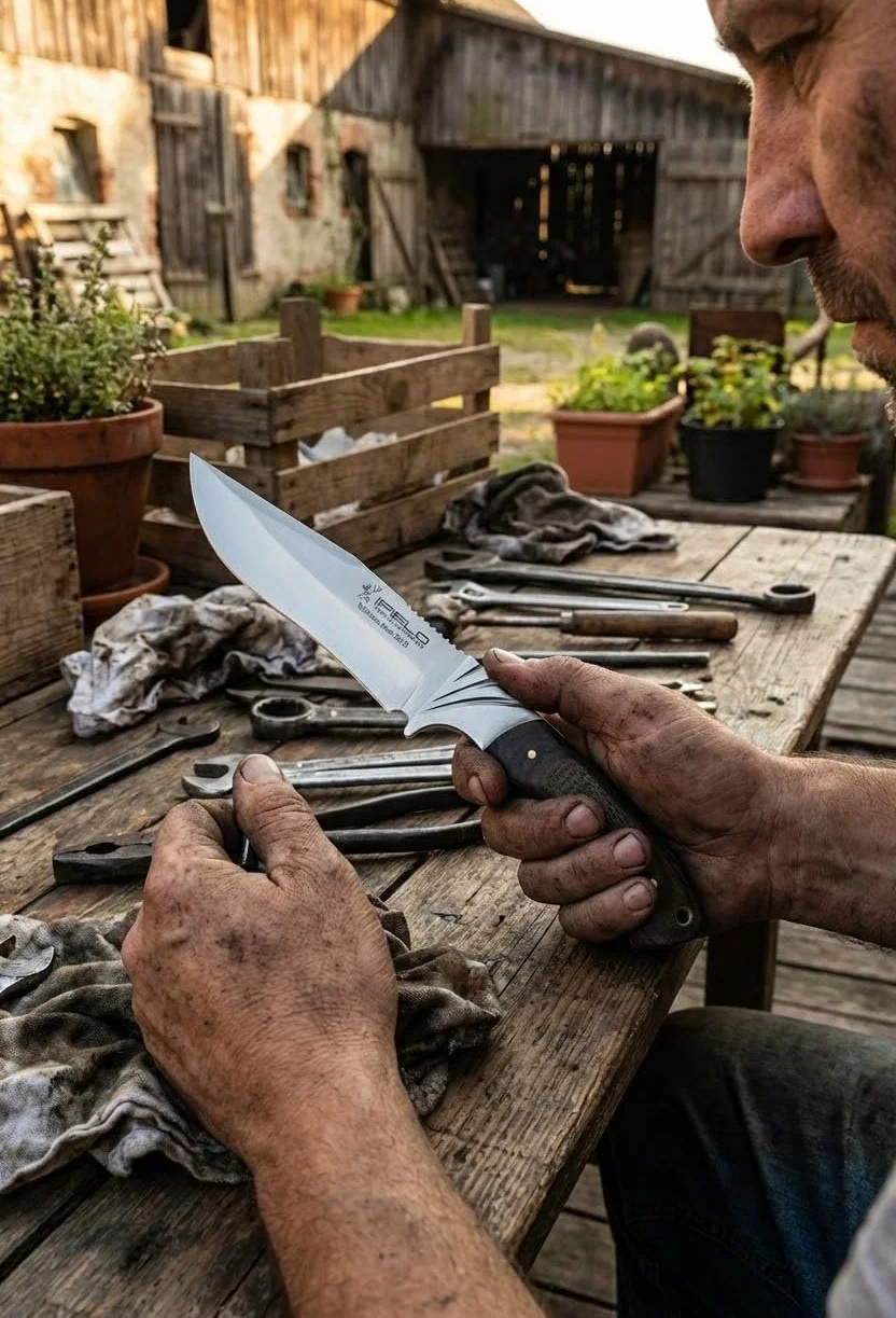 iFIELD EL29009 Multifunzionale escursionismo, caccia e sopravvivenza coltello per l'esterno, in acciaio inox 3Cr13 con decorare resistenza maniglia
