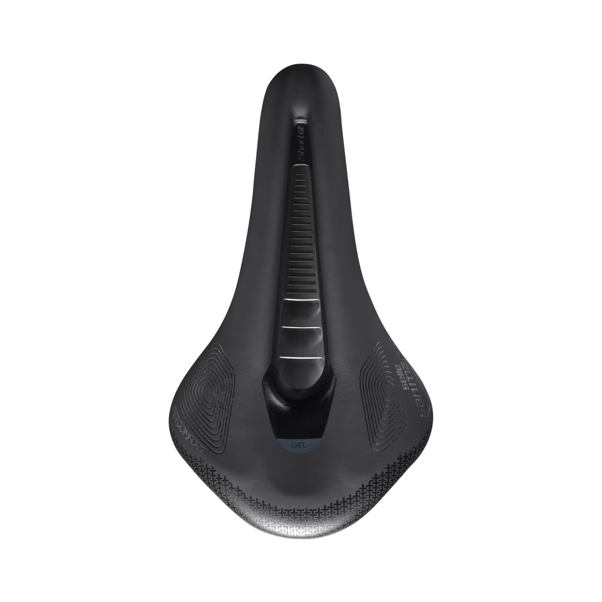 Selle San Marco SHORTFIT 2.0 Shield Supercomfort Racing - Sella Bicicletta Gravel e Bikepacking con Parafango Integrato, Foro Anatomico e Gel Extra, Telaio Resistente in Acciaio