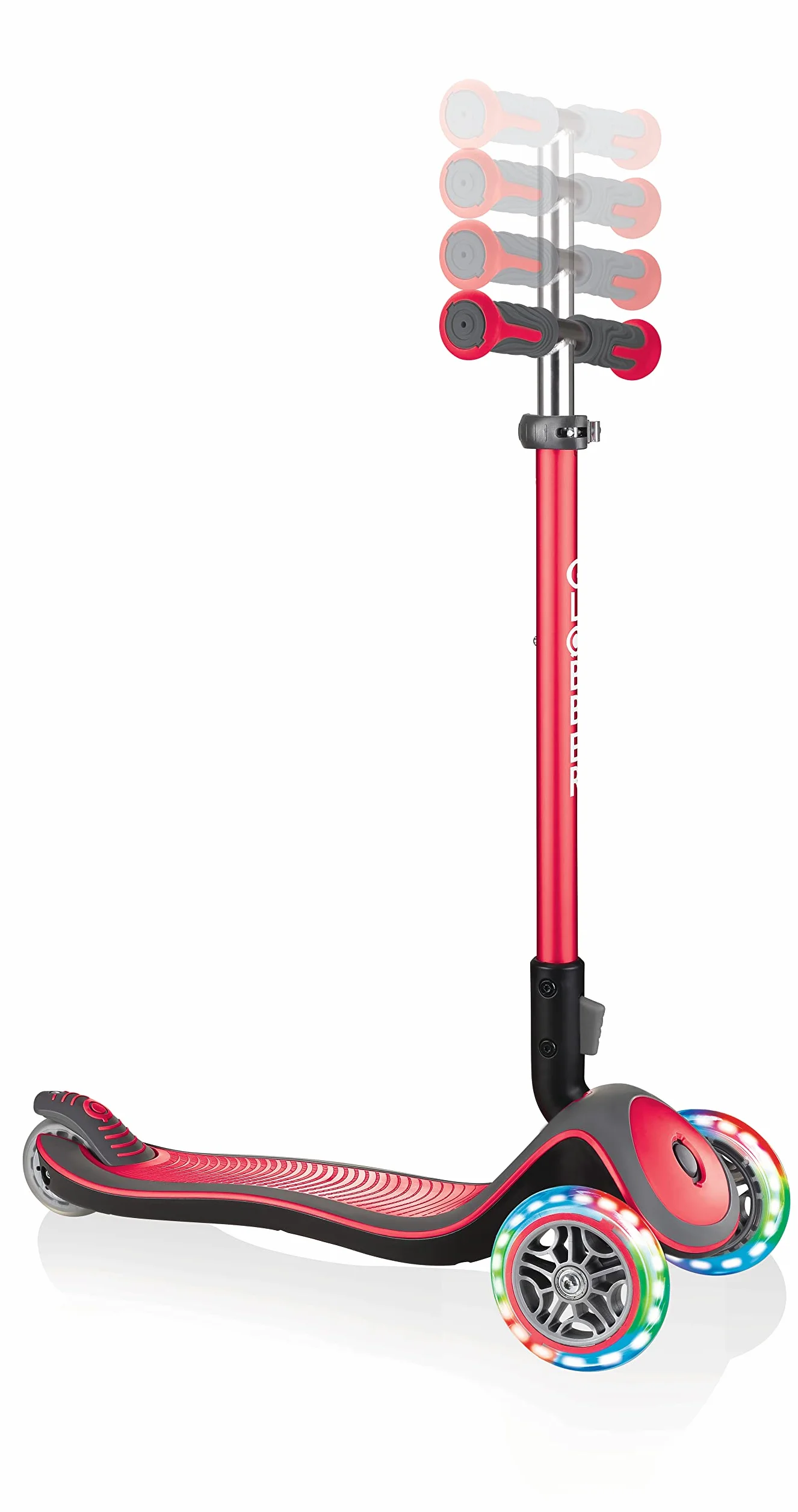 Globber Elite Deluxe Lights Light Up 3-Wheeled Complete Scooter - Ideal for Children 3+