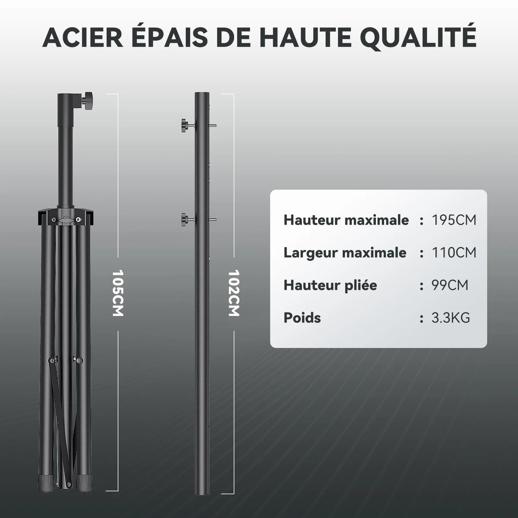 SOLLA Supporto treppiede portatile per bersaglio di freccette, adatto per bersagli in Sisal ed elettronica (bersaglio non incluso)