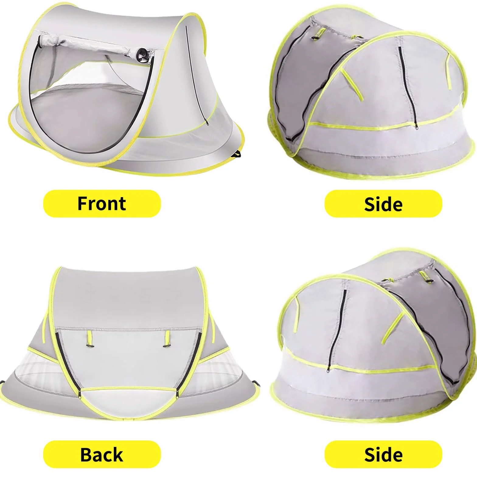 Tenda Bambini Anti-UV Piscina Spiaggia, Tenda Pop-Up Protezione SPF 50+, Tenda Alta Protezione Solare Estiva, Riparo Viaggio Campeggio Protegge Vento/Sole/Sabbia, Parasole Pieghevole Portatile Aperto