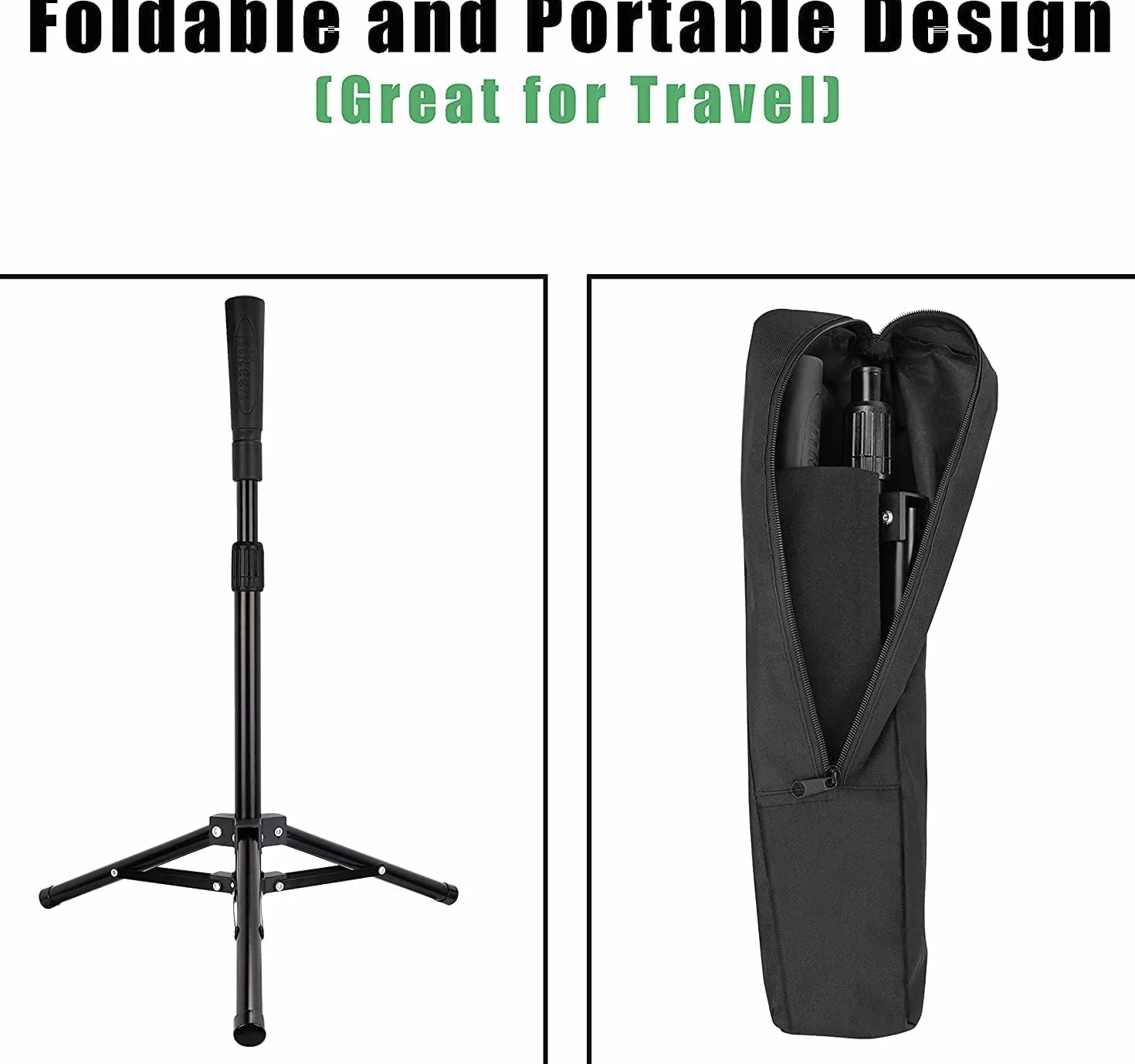 BOOSTEADY Tee da Baseball da Battuta, Tee da Baseball per Colpire Softball Batting Tee Portatile Treppiede Base Tee per Colpire la Pratica di Allenamento con Borsa per Il Trasporto