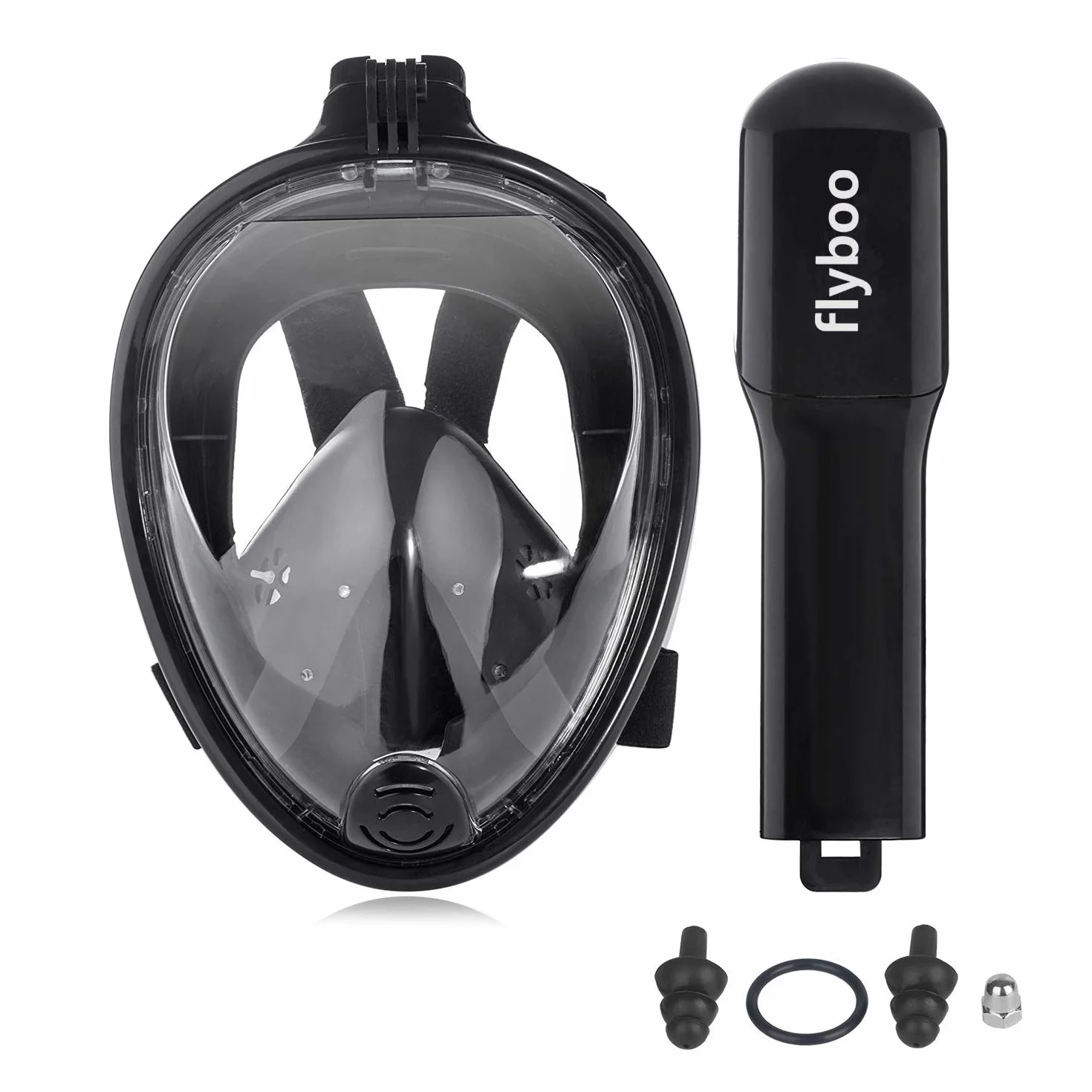Flyboo Maschera da Snorkeling Subacquea 180° Panoramica Pieno Facciale per Adulti Bambini