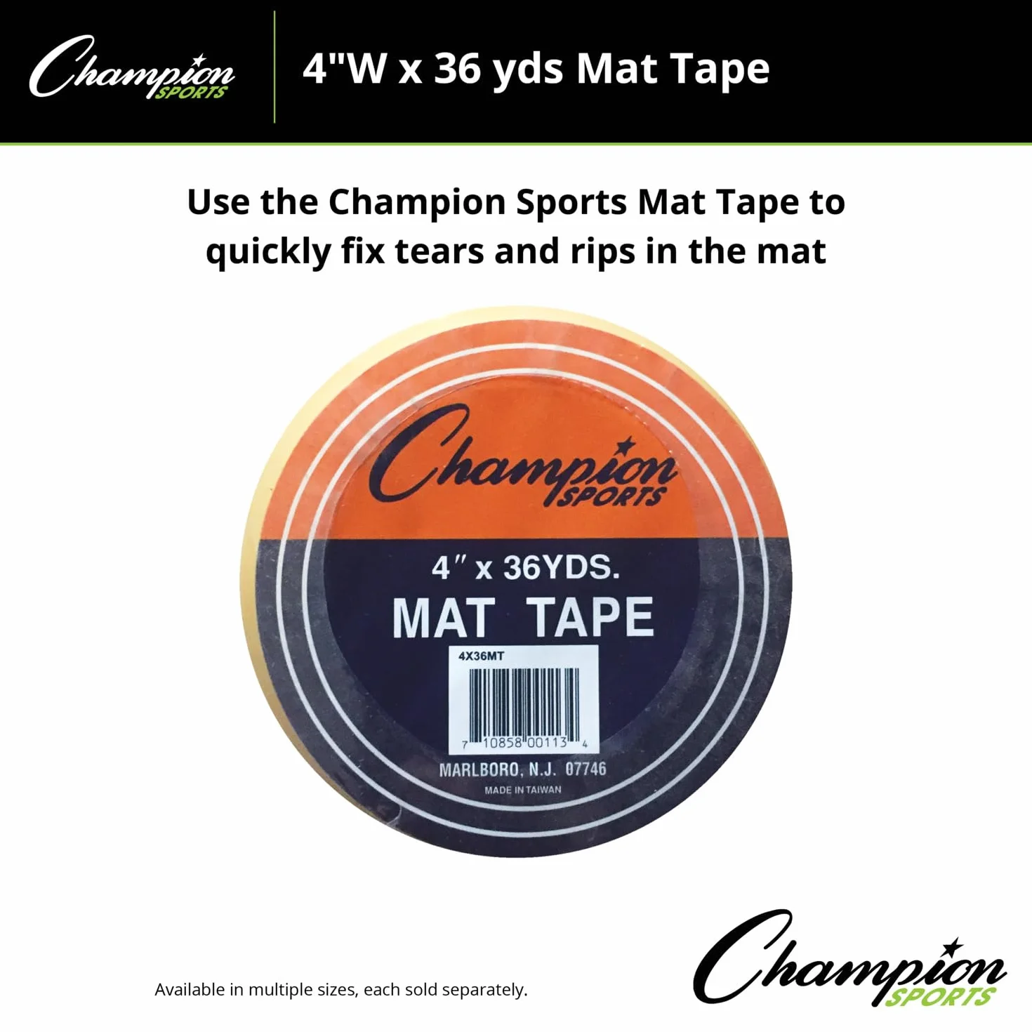 Champion Sports Tappetino per Pavimenti con Nastro Trasparente