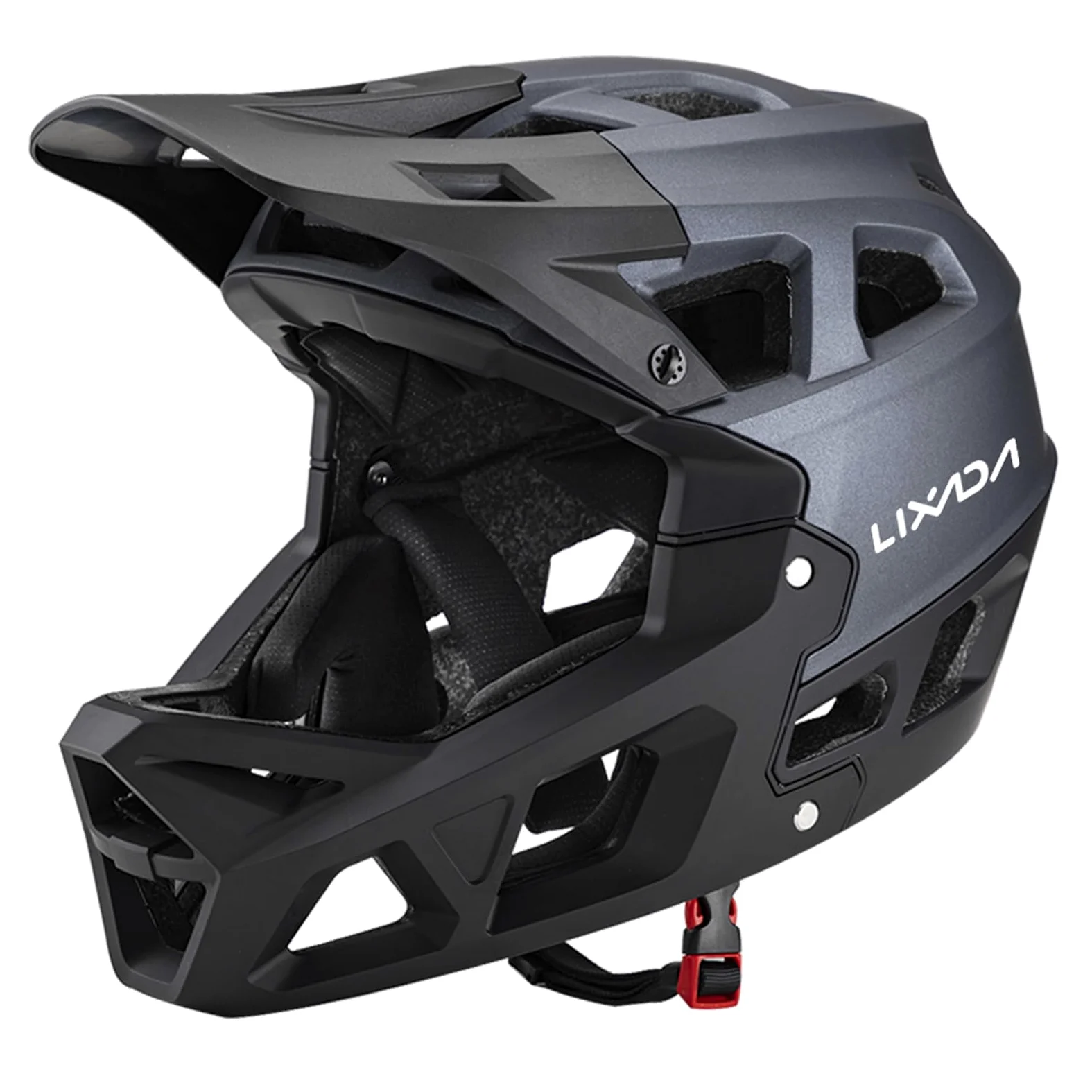 Lixada Casco Integrale da Mountain Bike Casco da Corsa per Mountain Bike per Adulti da Discesa per Uomo/Donna Casco da Mountain Bike per Adulti della Testa di 59-61 cm Casco da Bici